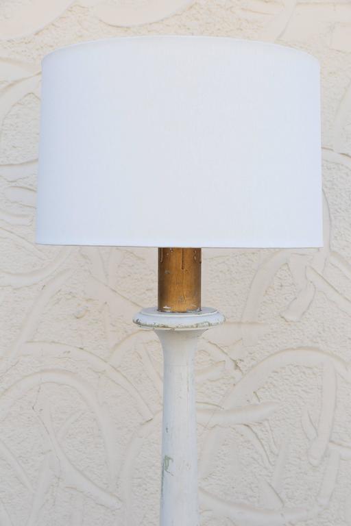 Painted Wood Floor Lamp From France For At 1stdibs A Large And Impressive Wooden Floor Lamp From France Beautifully Proportioned With Gold Painted