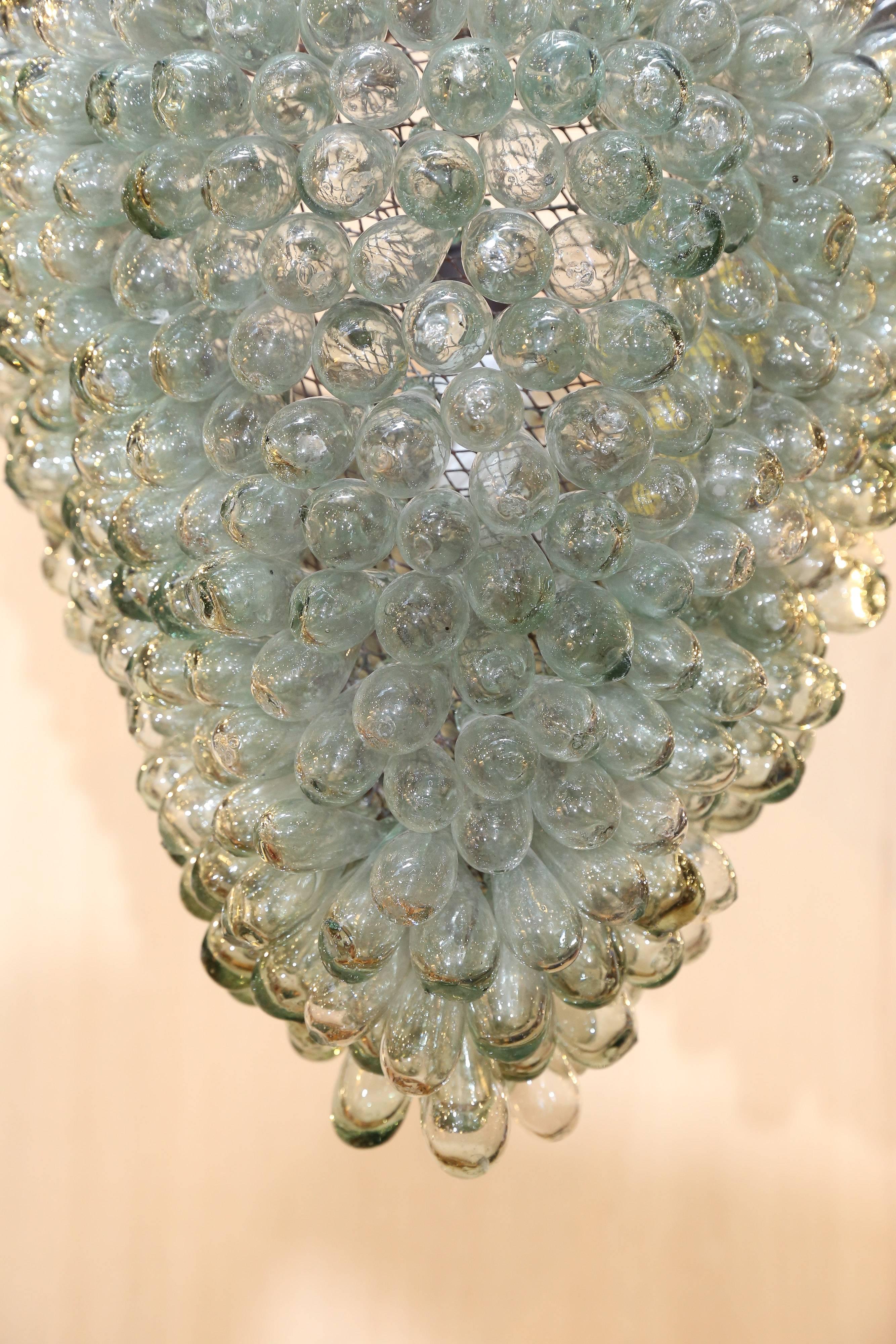 Mid-Century Modern Vintage Blown Glass Pendant