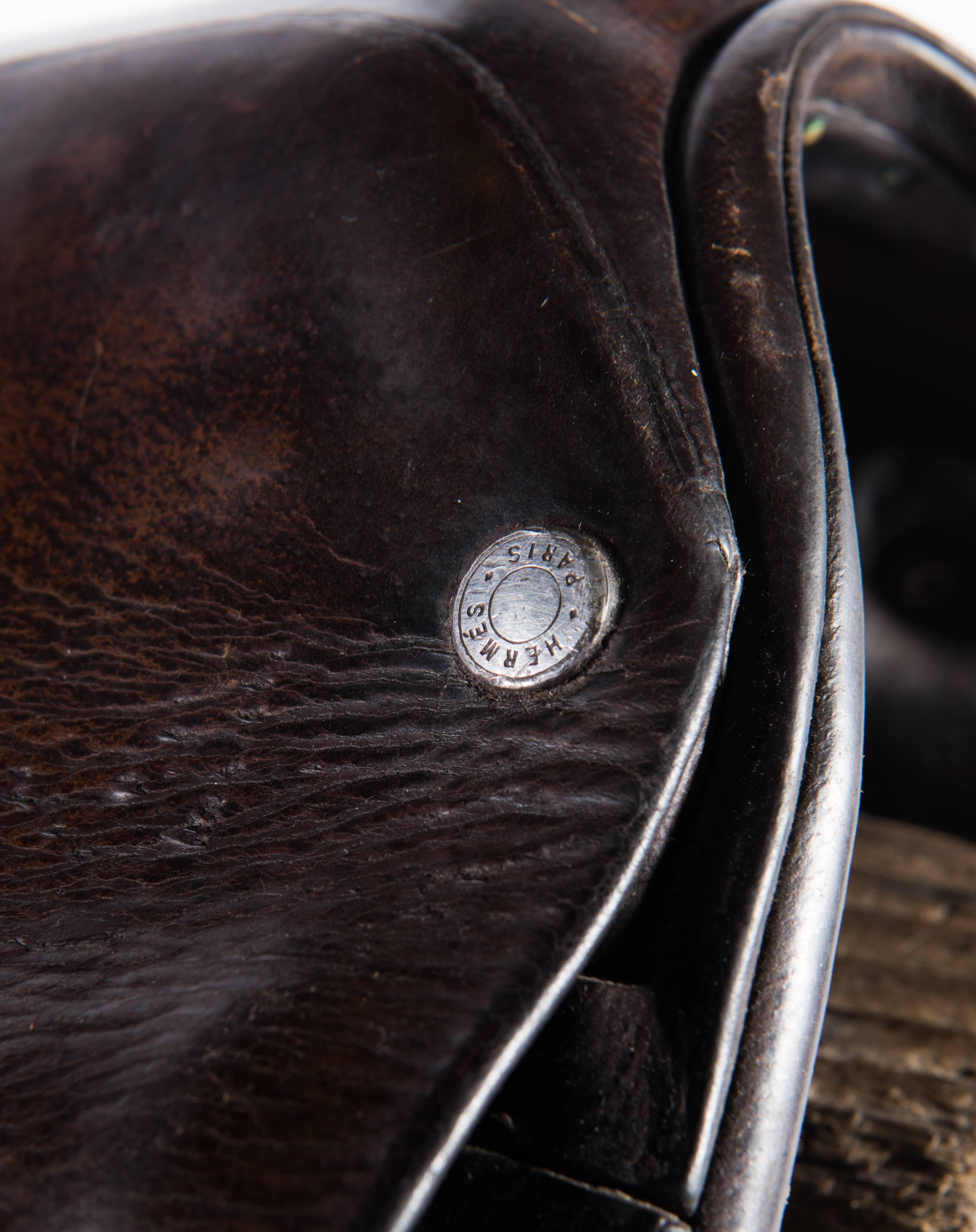 Vintage Hermès Leather Saddle 1