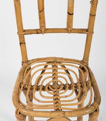 Set of Four Mid-Century Rattan Counter Stools