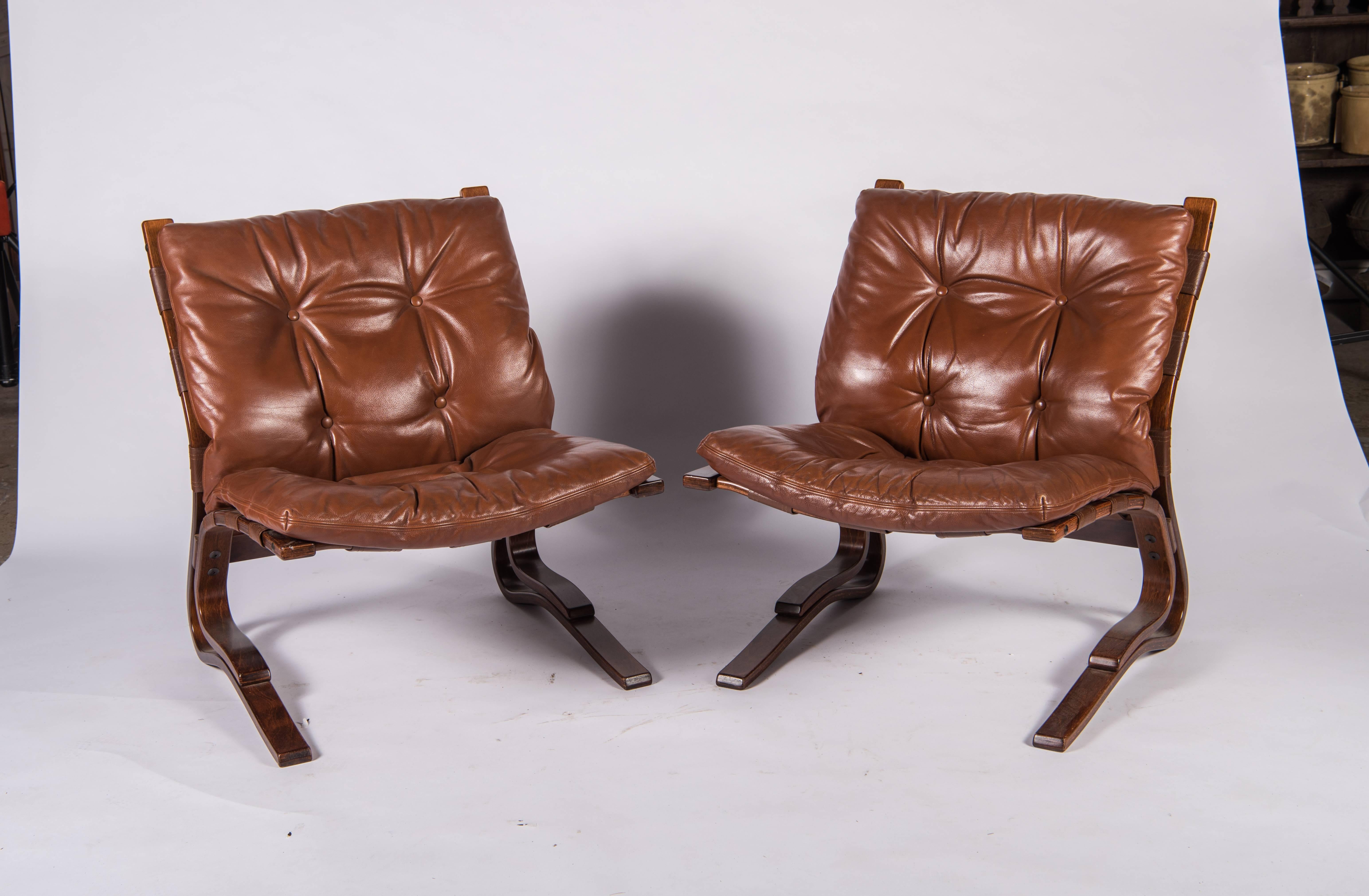 Mid-20th Century Pair of Scandinavian Modern 'Pirate Chairs'