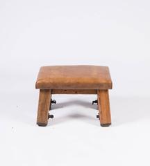 Vintage Leather Gym Bench
