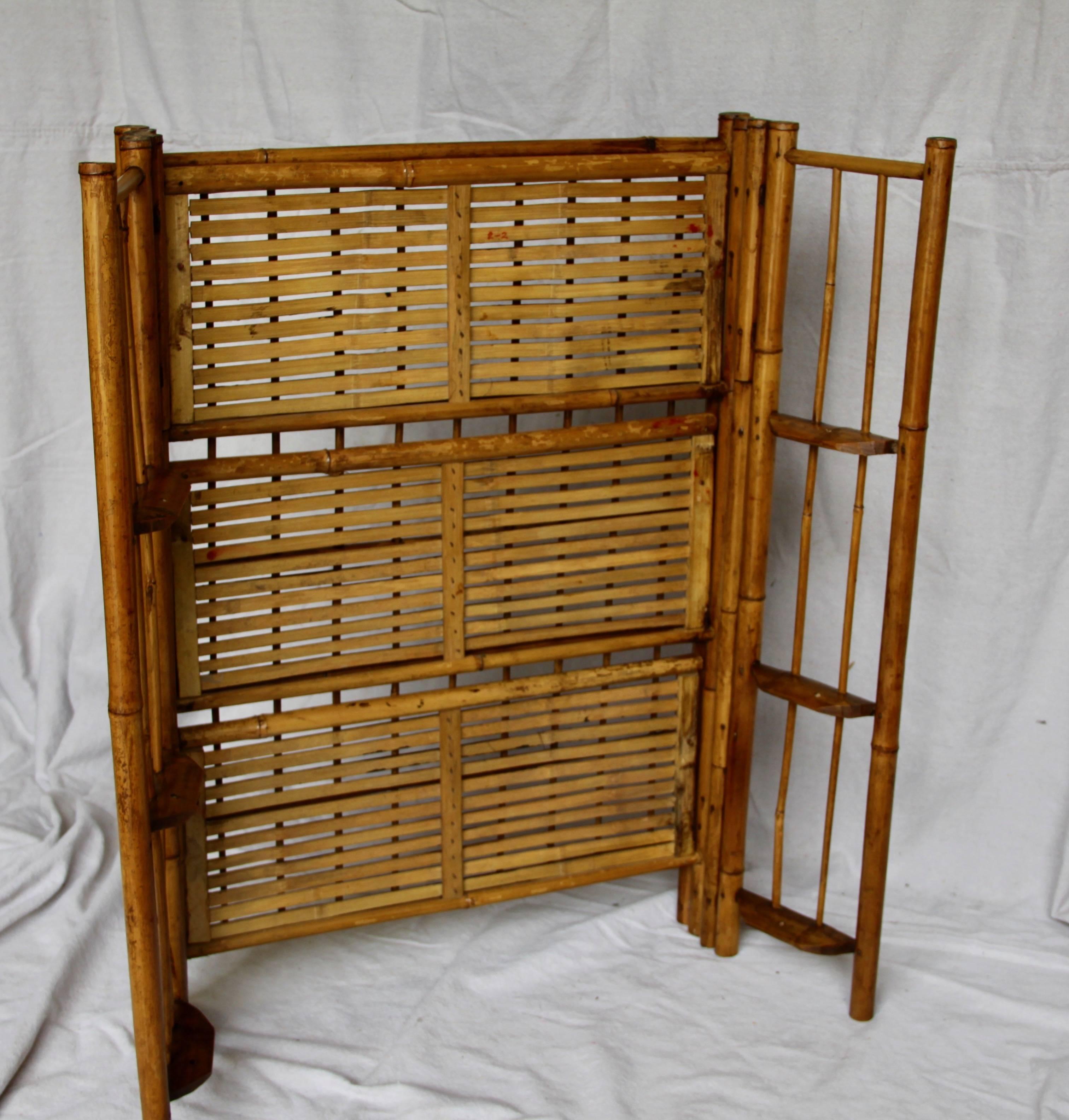 vintage bamboo shelf