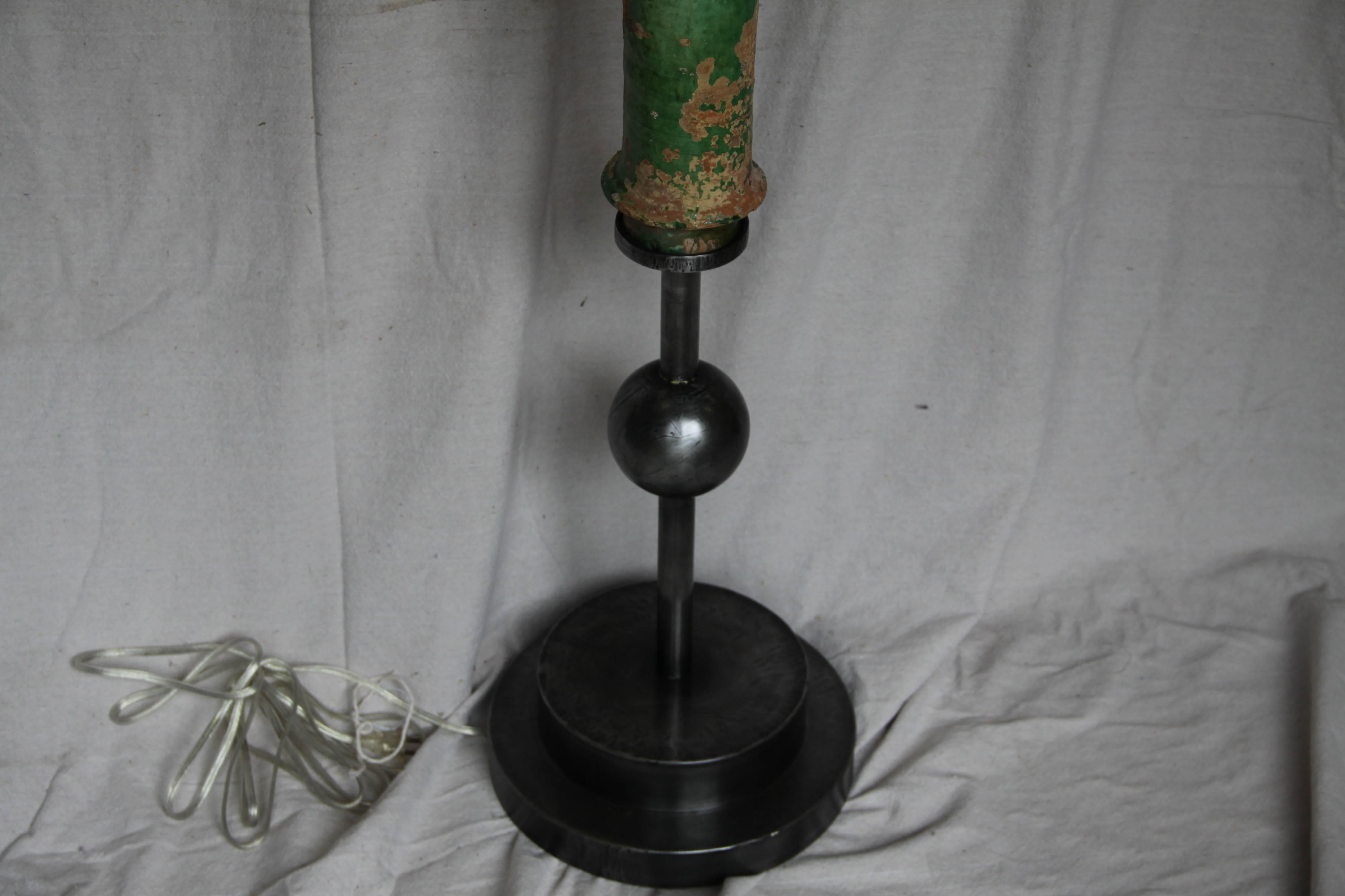19th Century Floor Lamp from Terracotta Downspout