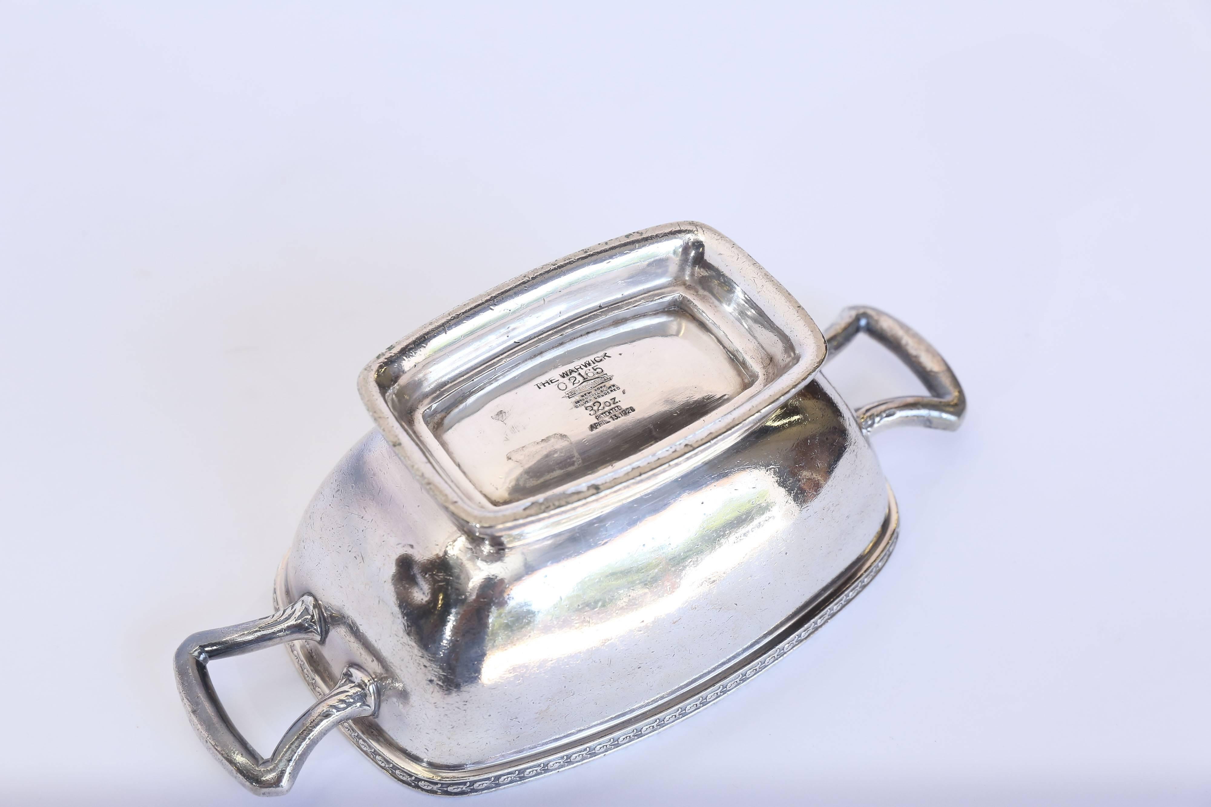American Hotel Silver Dish from The Warwick Hotel