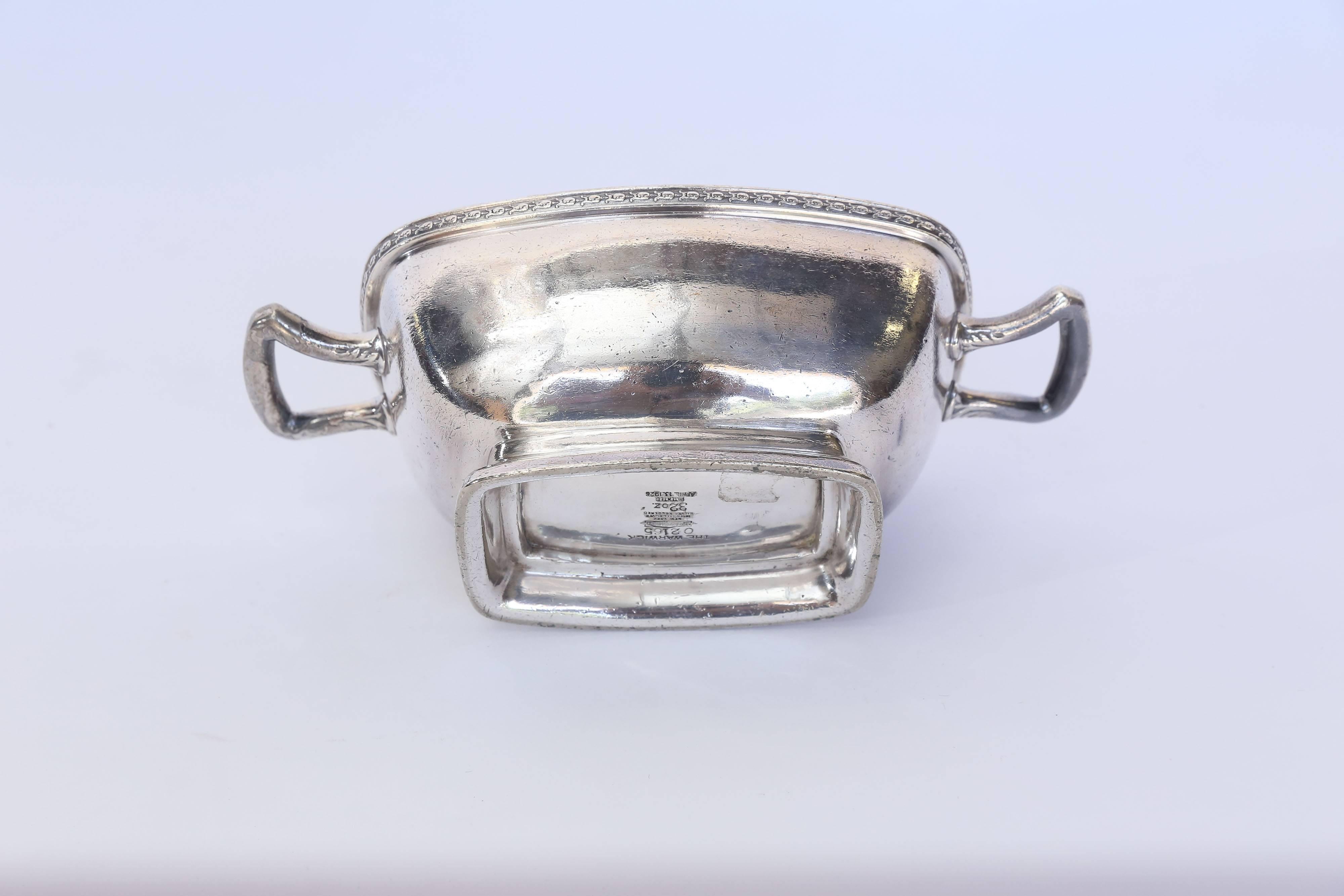 Hotel Silver Dish from The Warwick Hotel In Good Condition In Houston, TX