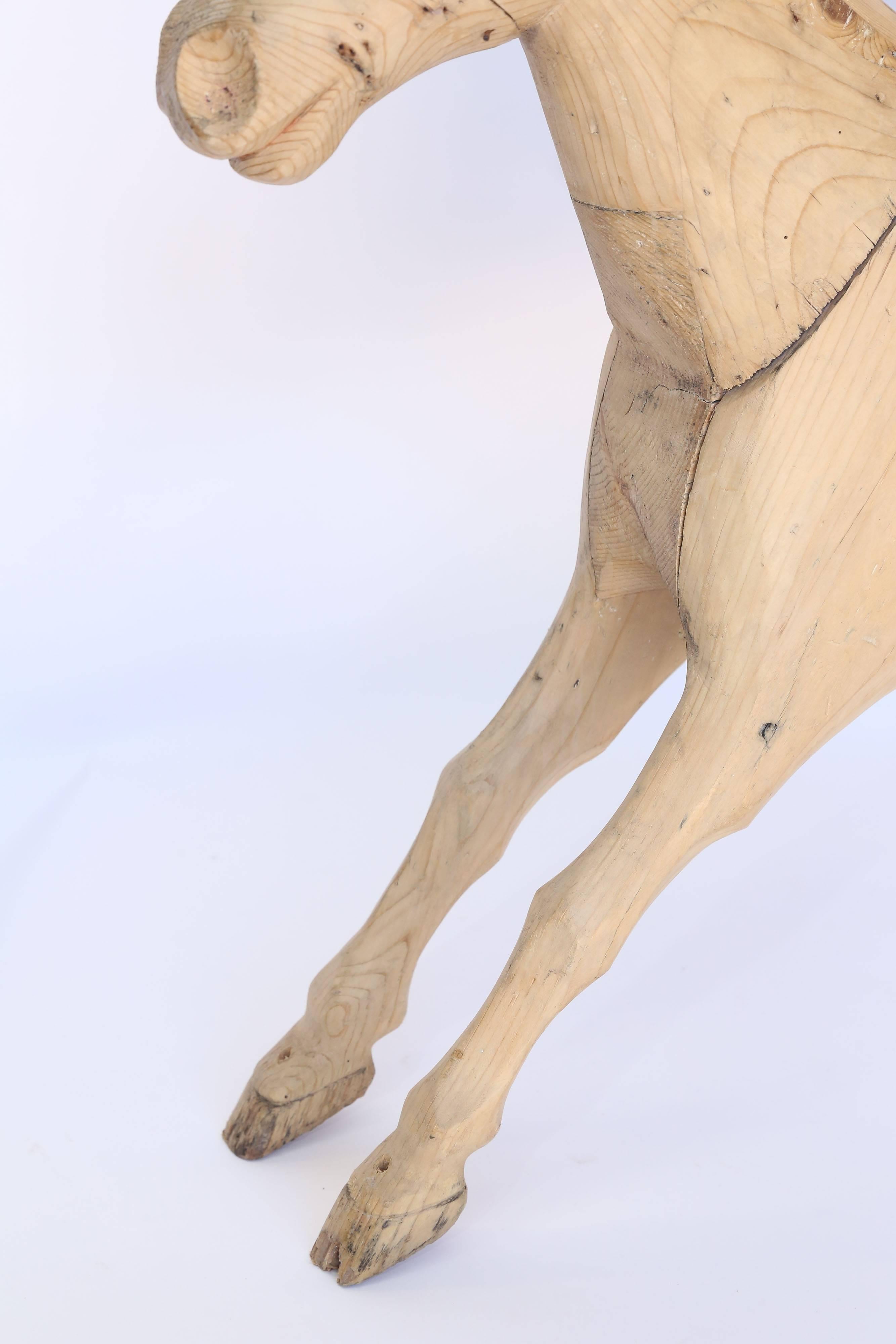 French Antique Wooden Horse
