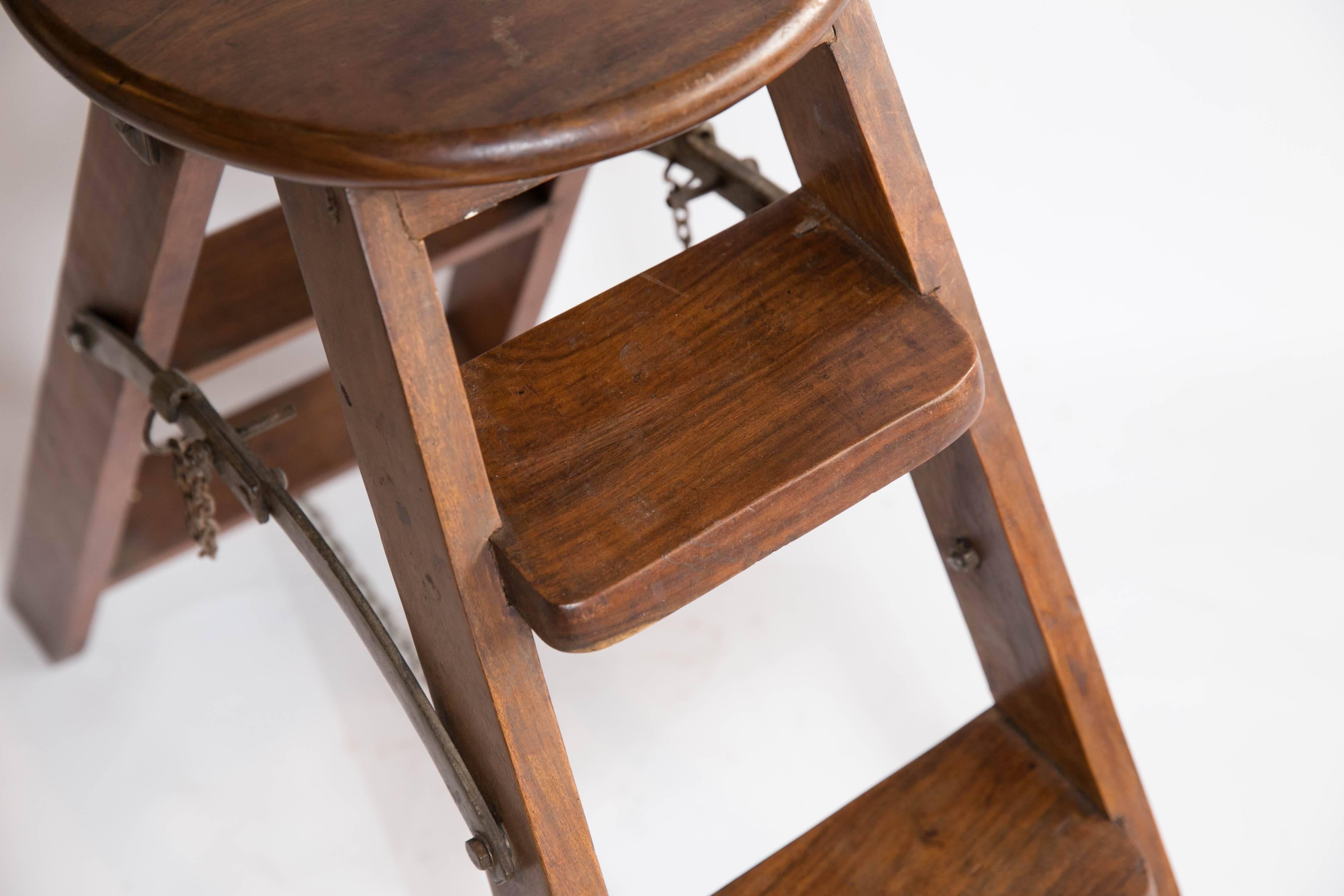 vintage library step stool