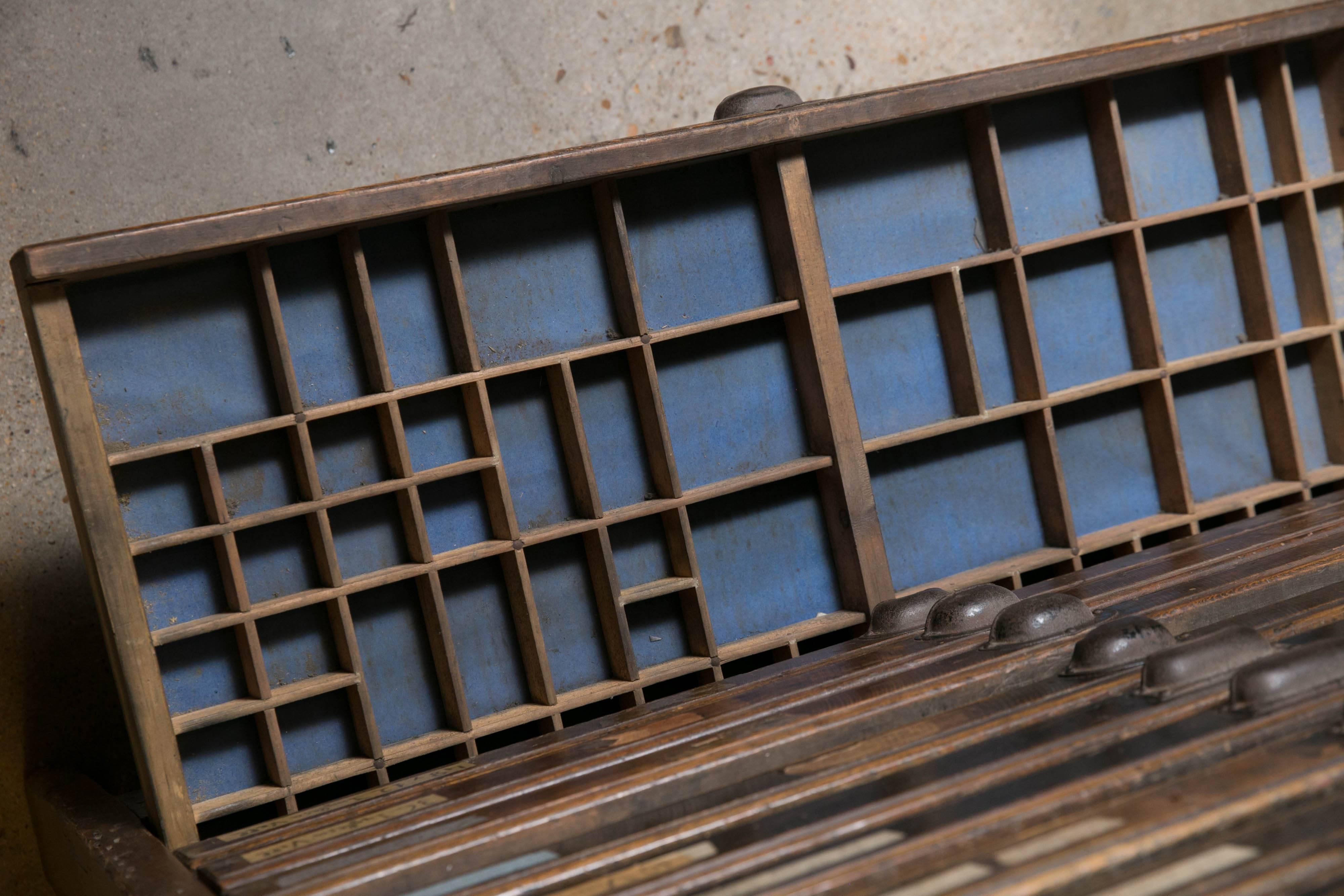 Antique Typesetter's Cabinet 1