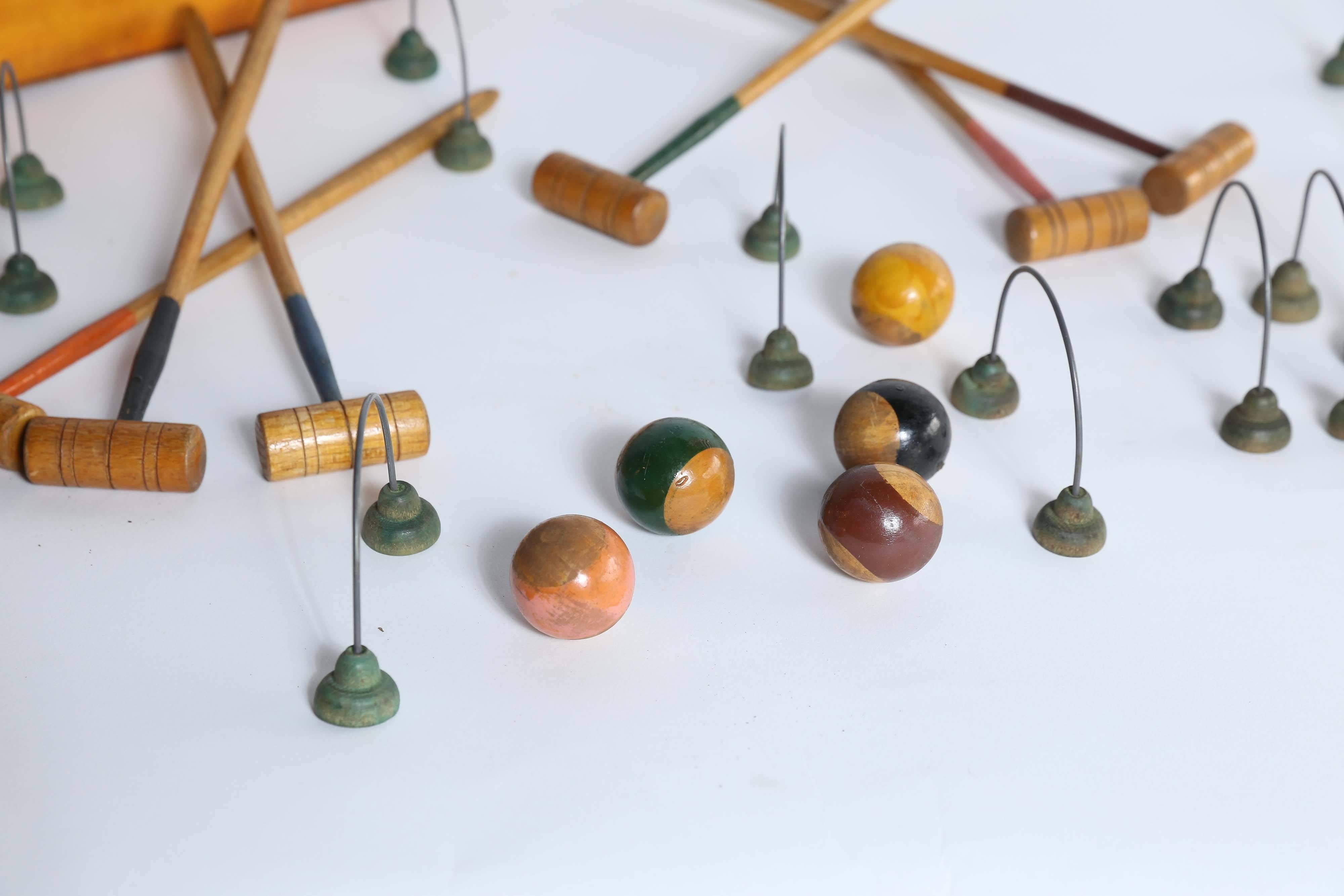 French Tabletop Croquet Set