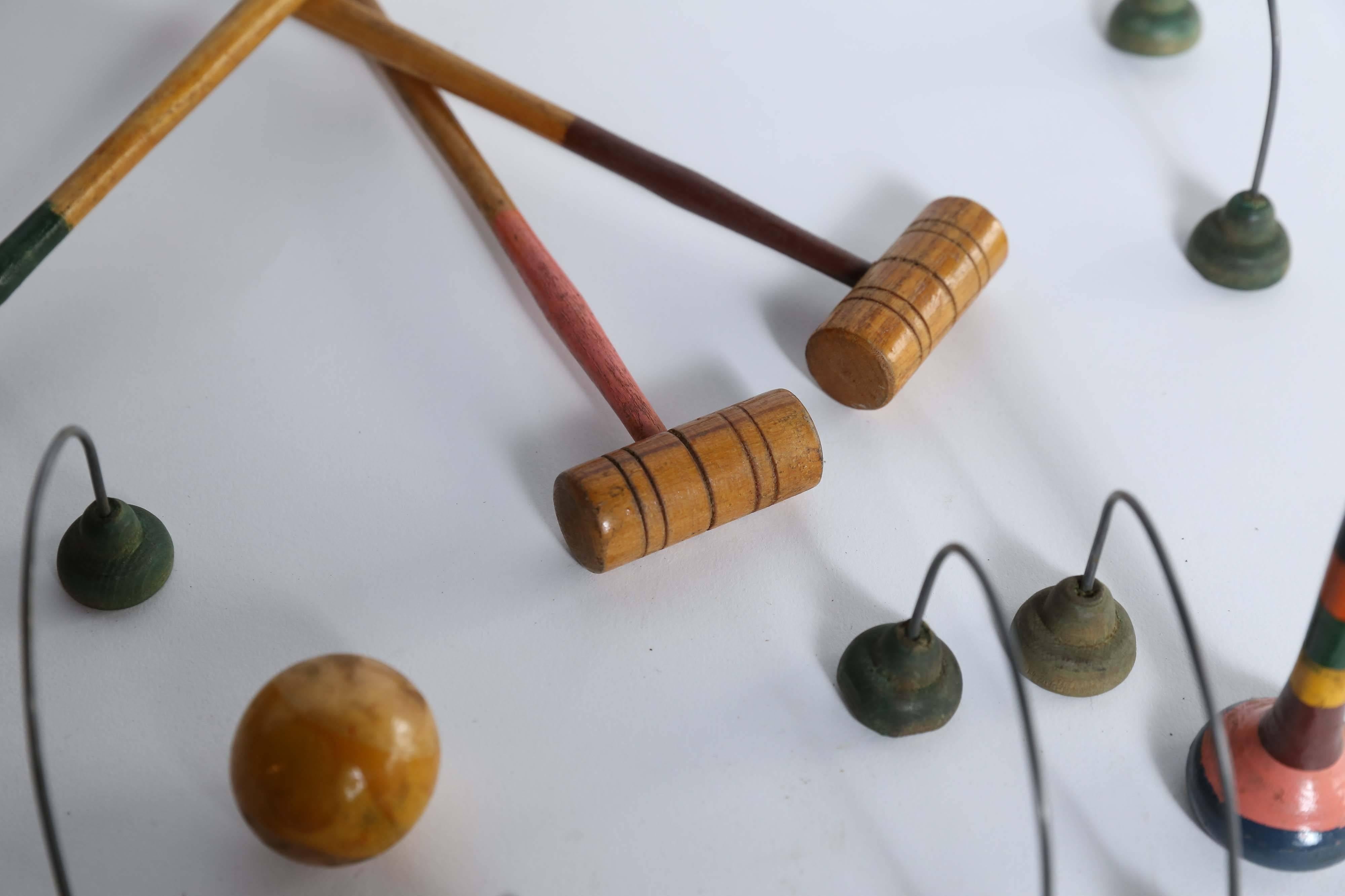 20th Century Tabletop Croquet Set