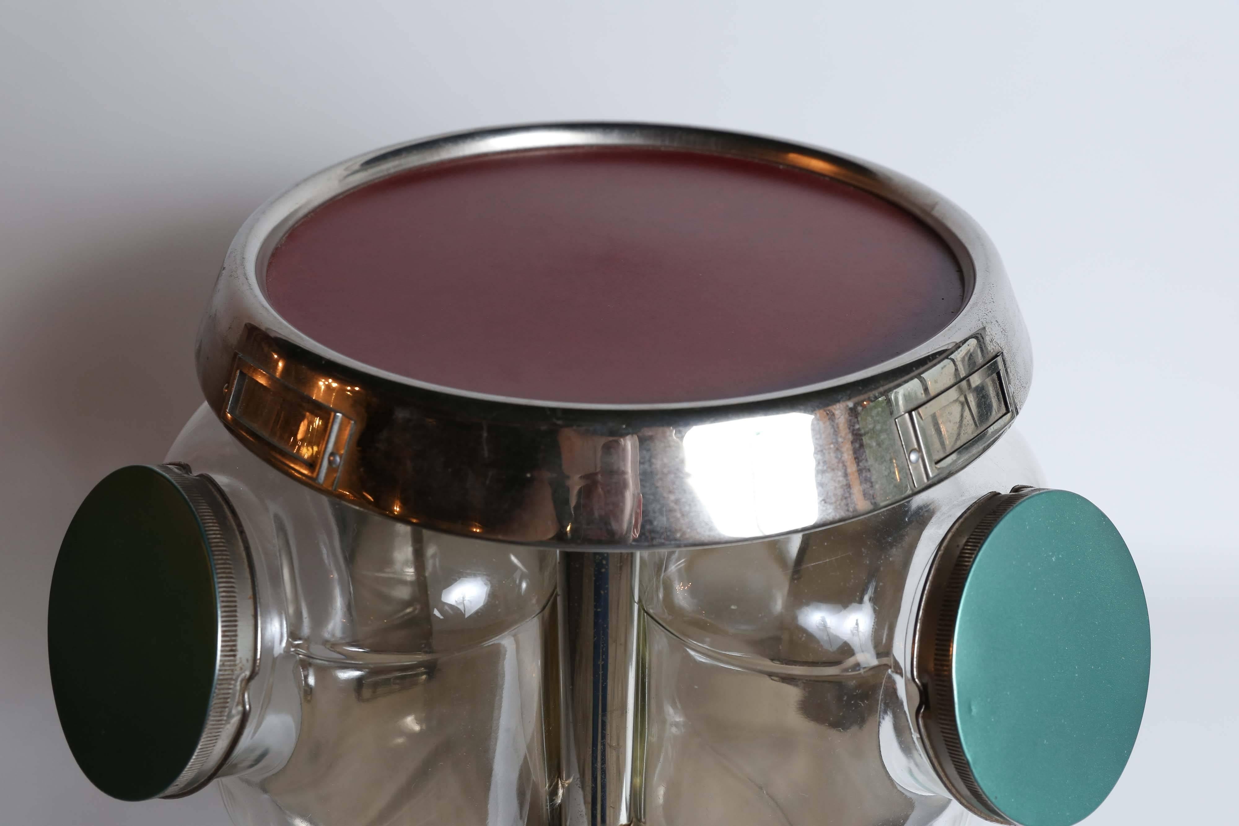 French Mid-Century Revolving Candy Jar Display
