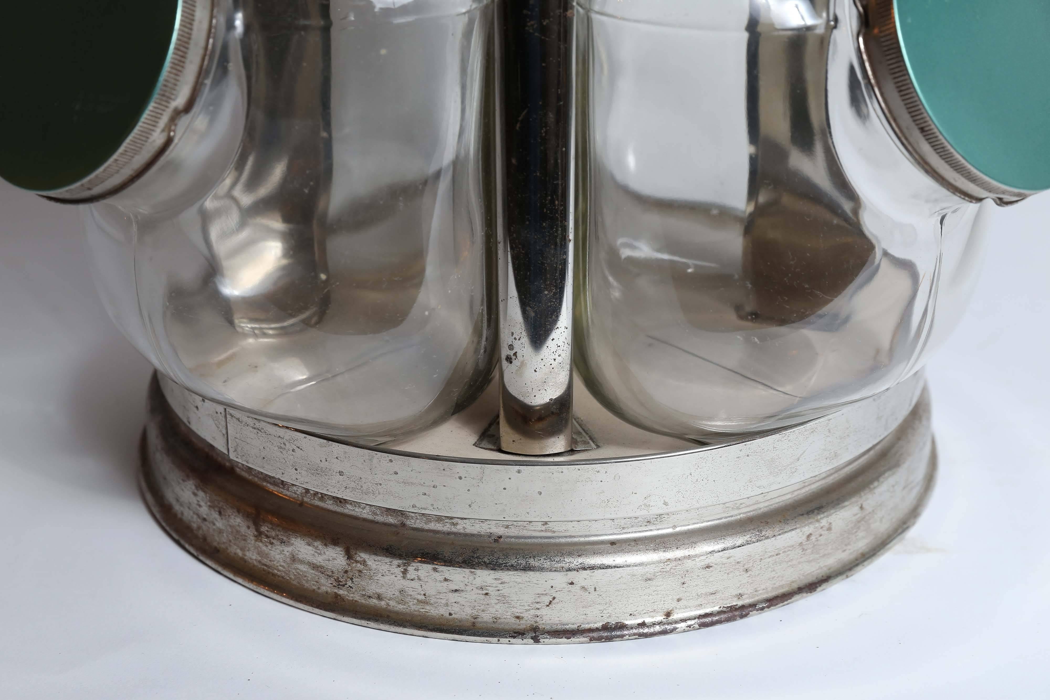 Mid-Century Revolving Candy Jar Display In Good Condition In Houston, TX
