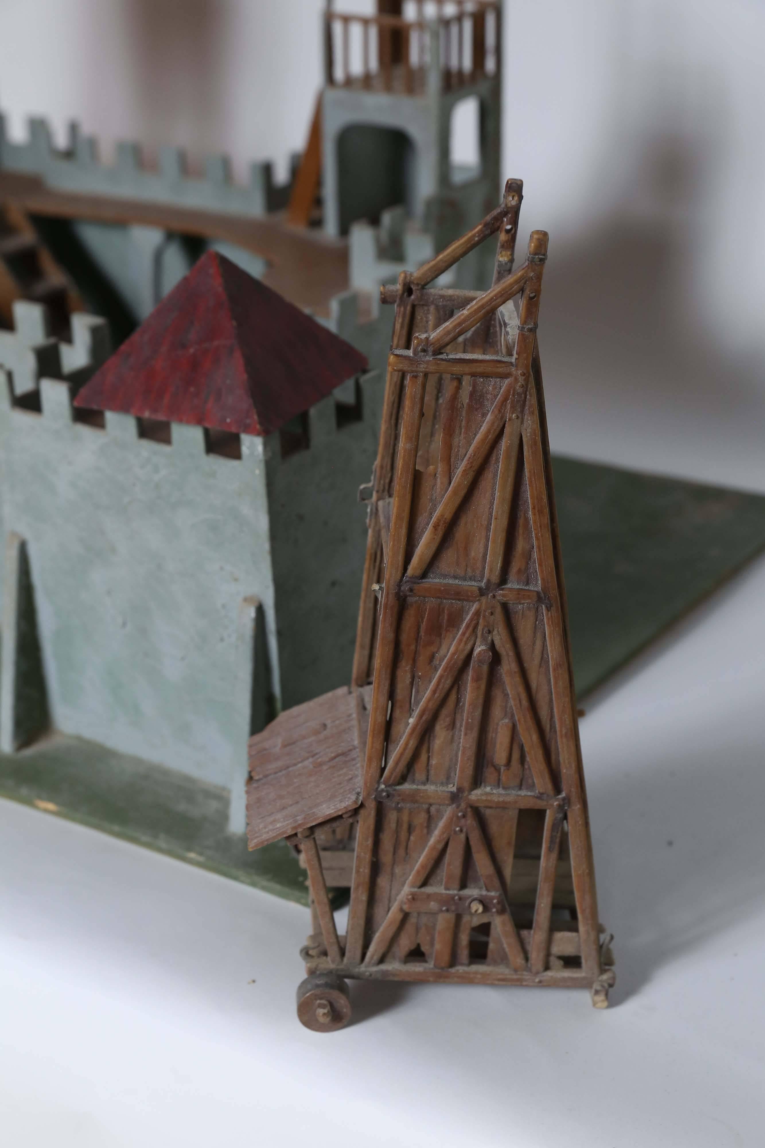 Mid-20th Century Elastolin Model of Medieval Fort