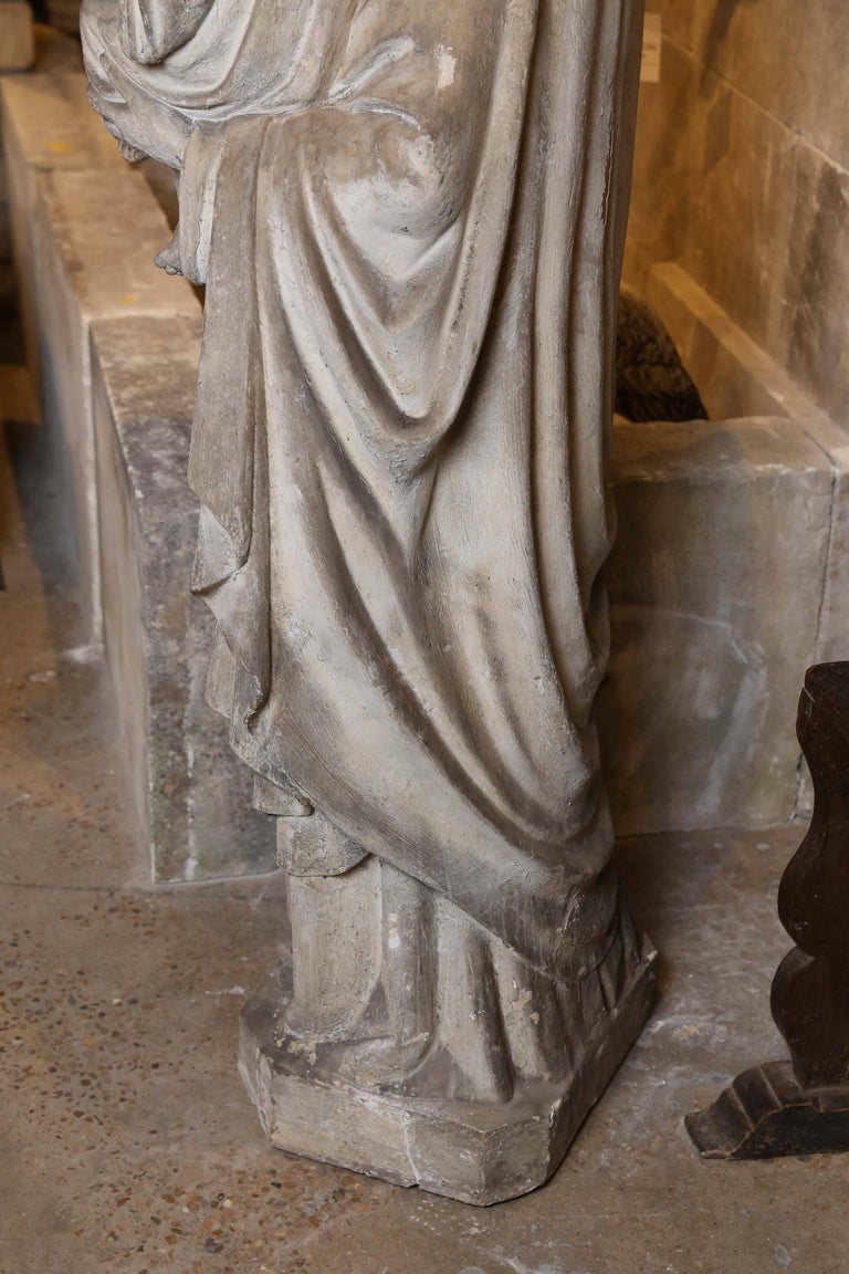 Concrete Statue of Saint Joseph with Baby Jesus at 1stDibs