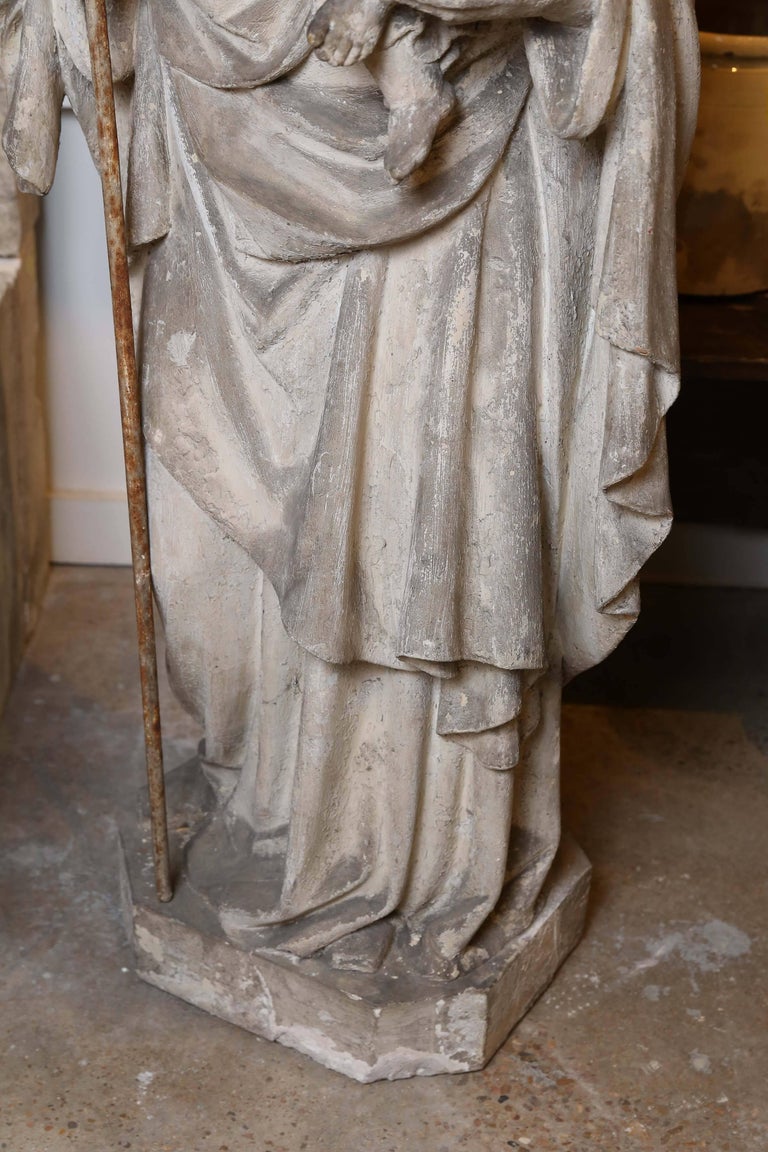 Concrete Statue of Saint Joseph with Baby Jesus at 1stDibs