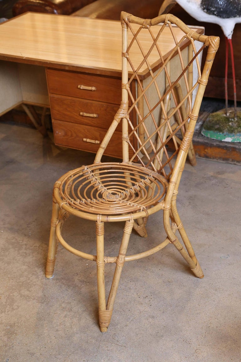 Bamboo Desk and Chair For Sale at 1stDibs