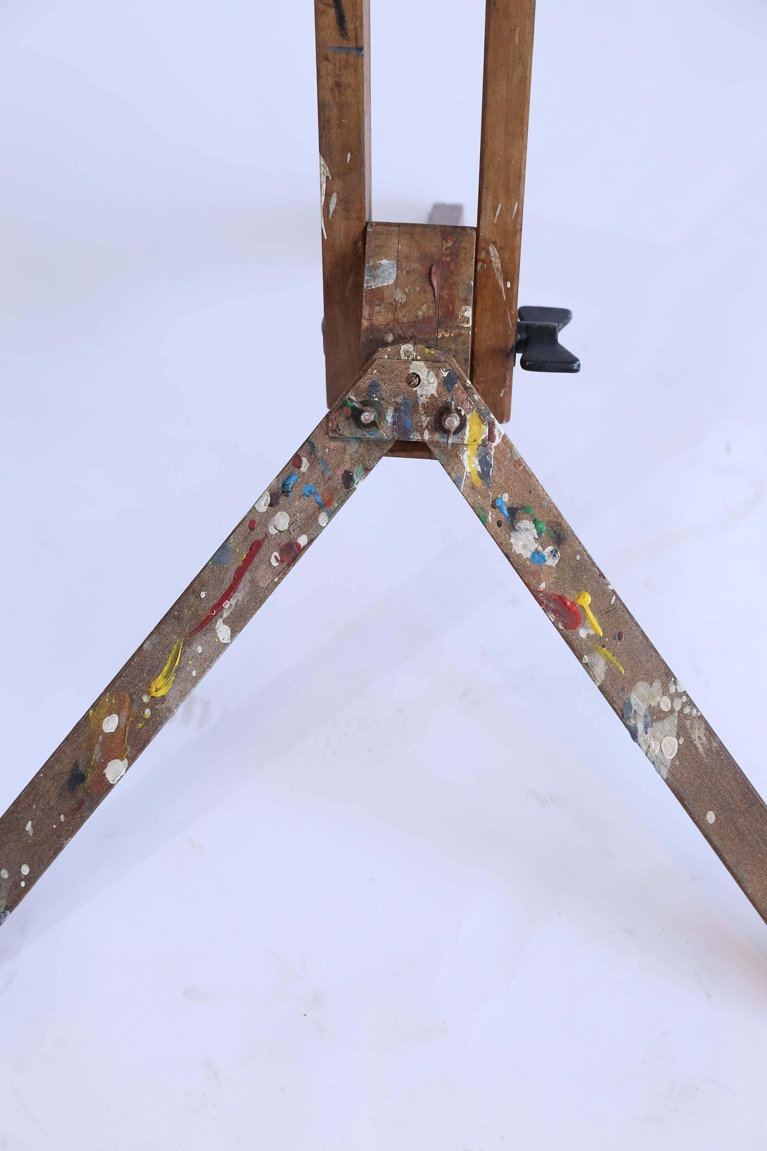Vintage Art School Easel In Good Condition For Sale In Houston, TX