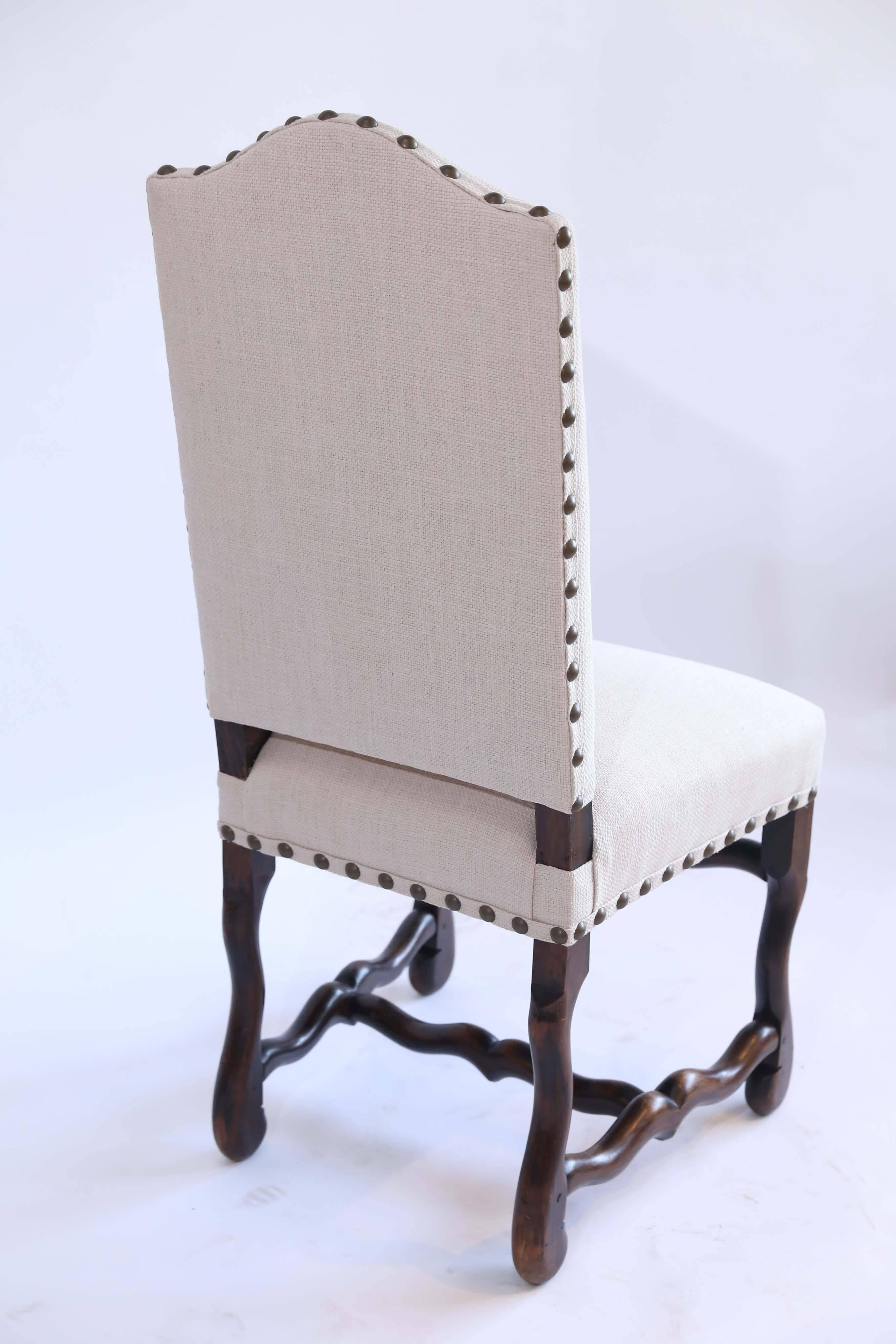 Set of Ten Mutton Leg Dining Chairs from France 1