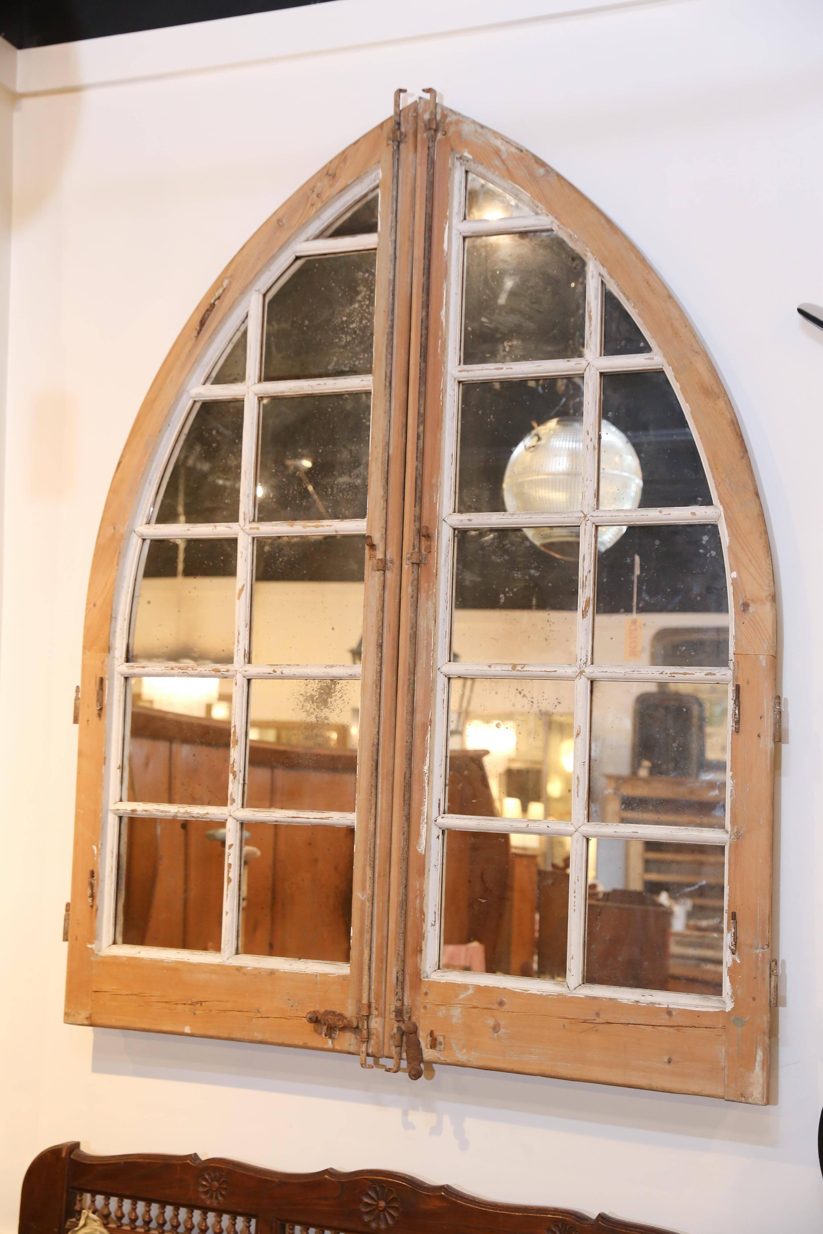 Pair of Mirrors from Arched Windows 3