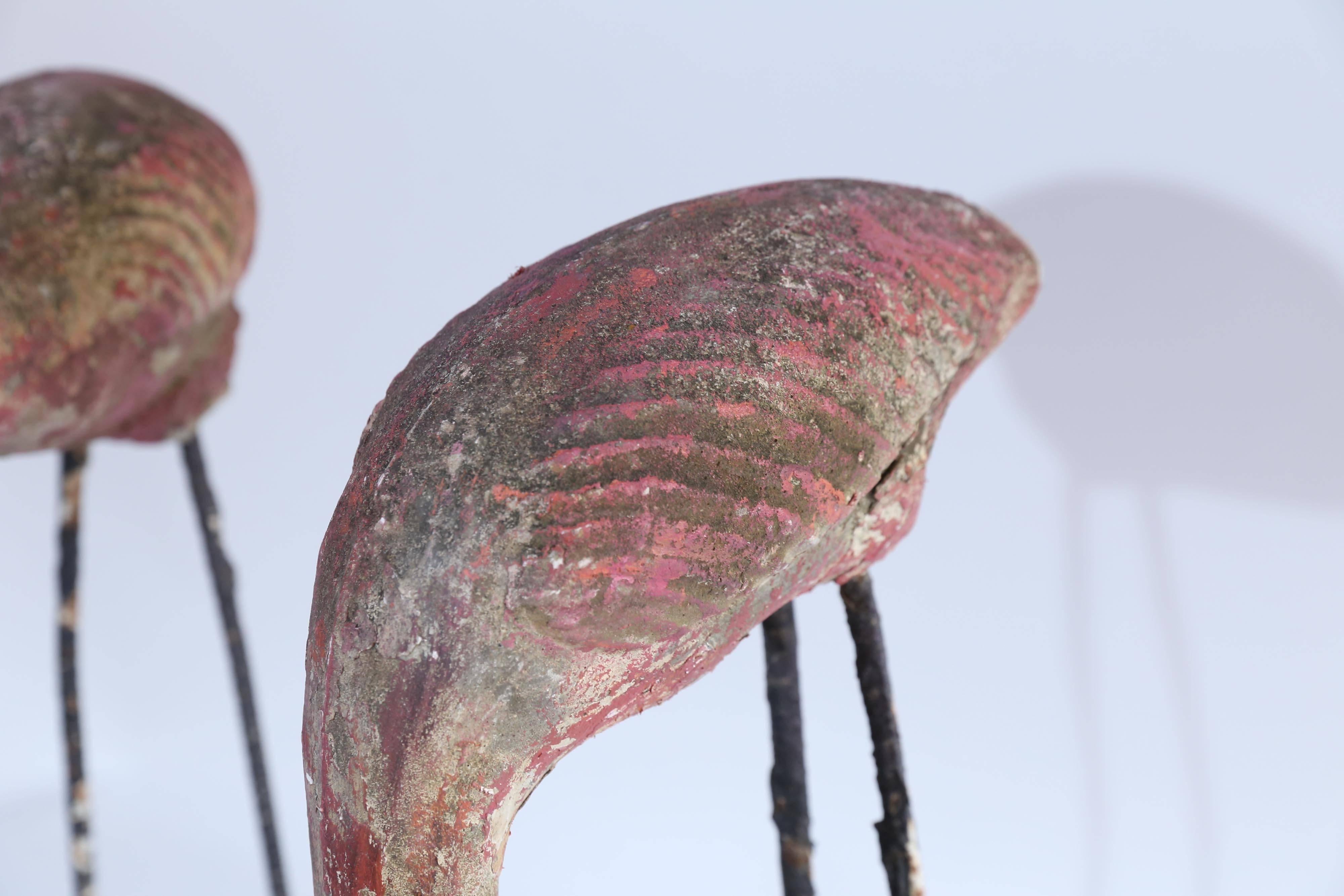 metal flamingo