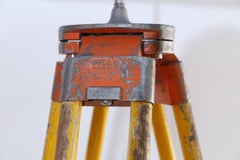 Floor or Table Lamp Made from Vintage Industrial Surveyor's Tripod