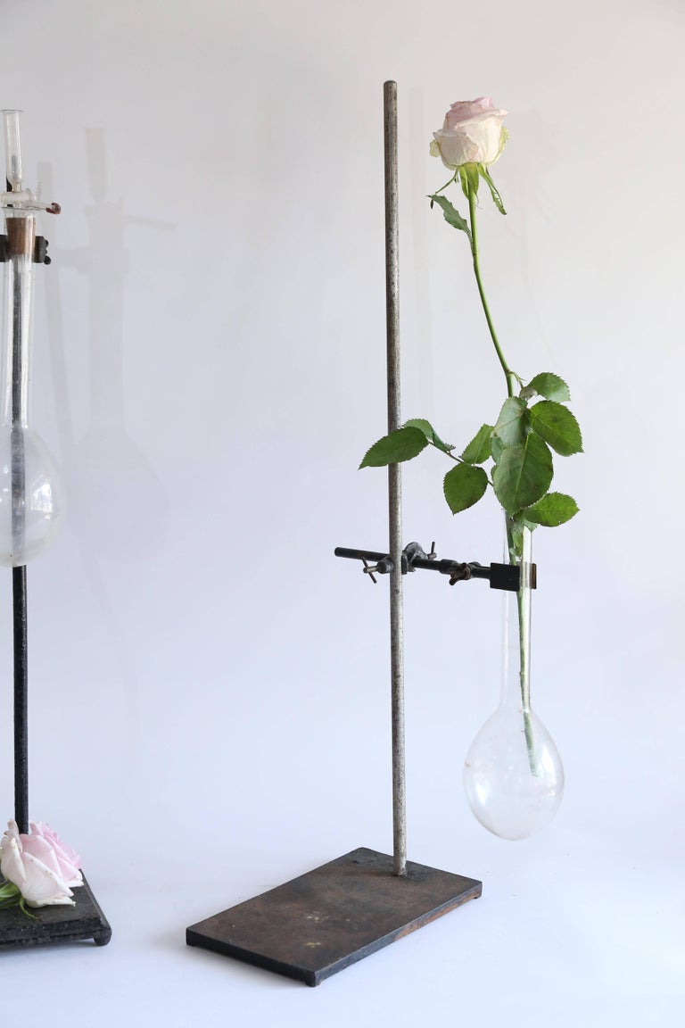 Vintage Retort Stand with Ring Clamps at 1stDibs