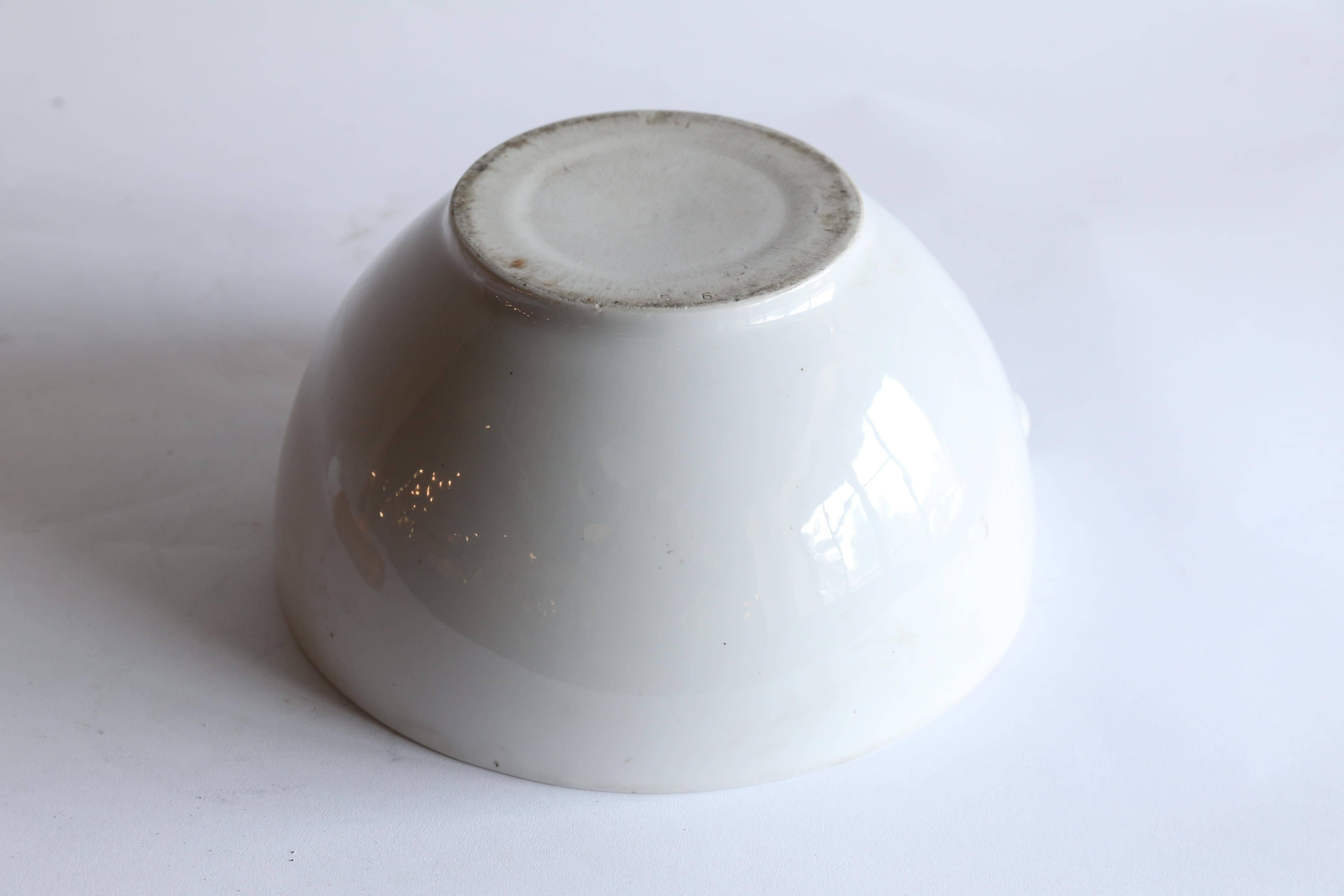 Large Porcelain Mortar and Pestle from France In Good Condition In Houston, TX