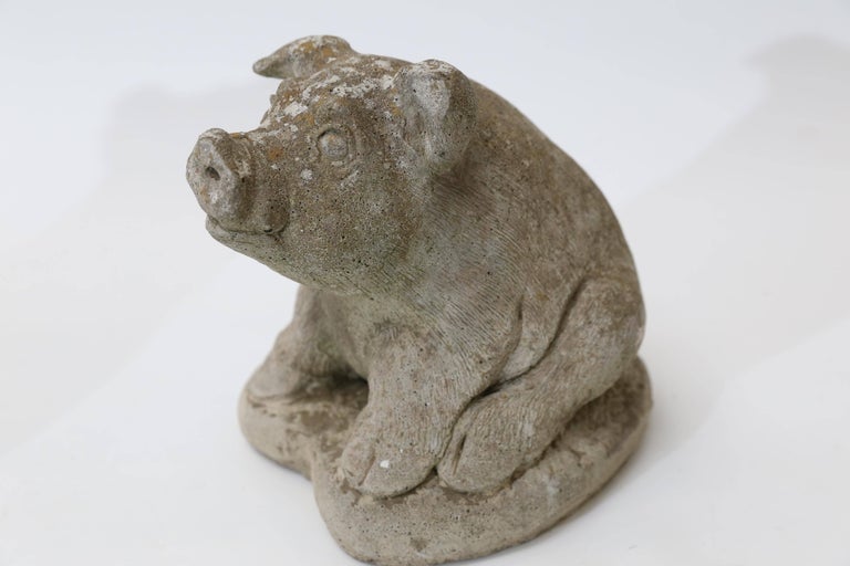 Small Concrete Pig at 1stdibs