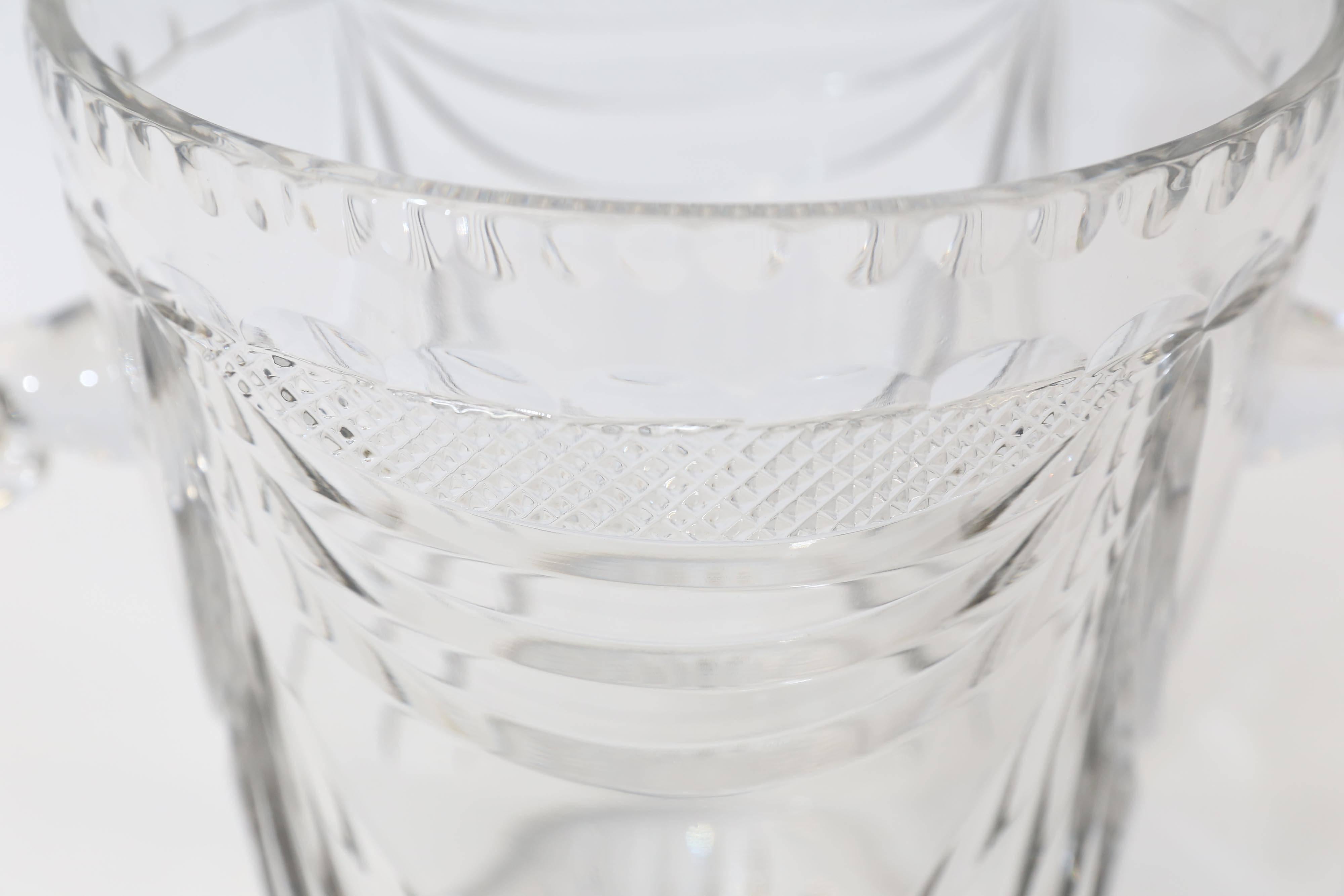 French Crystal Champagne Bucket from France