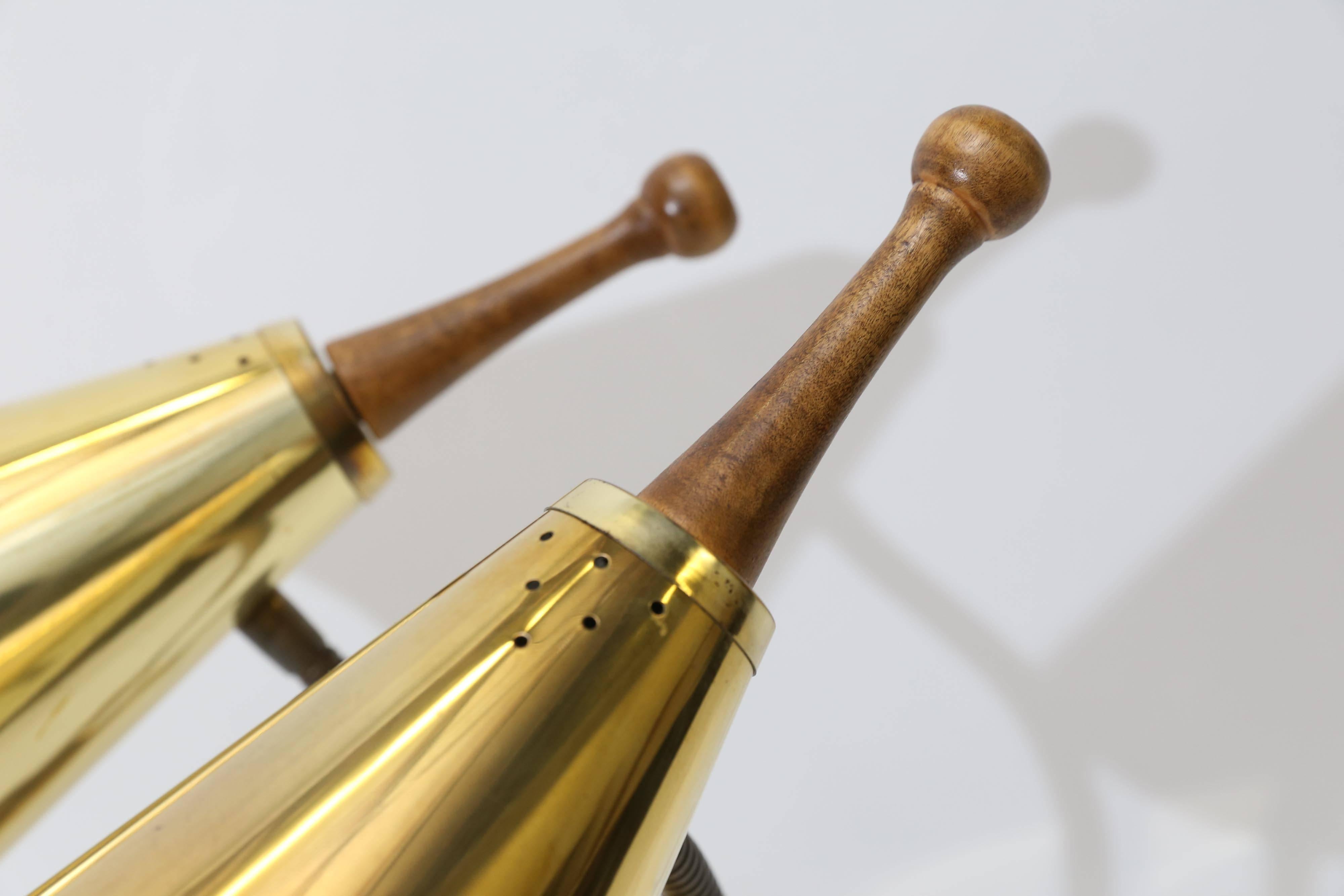 vintage double gooseneck desk lamp