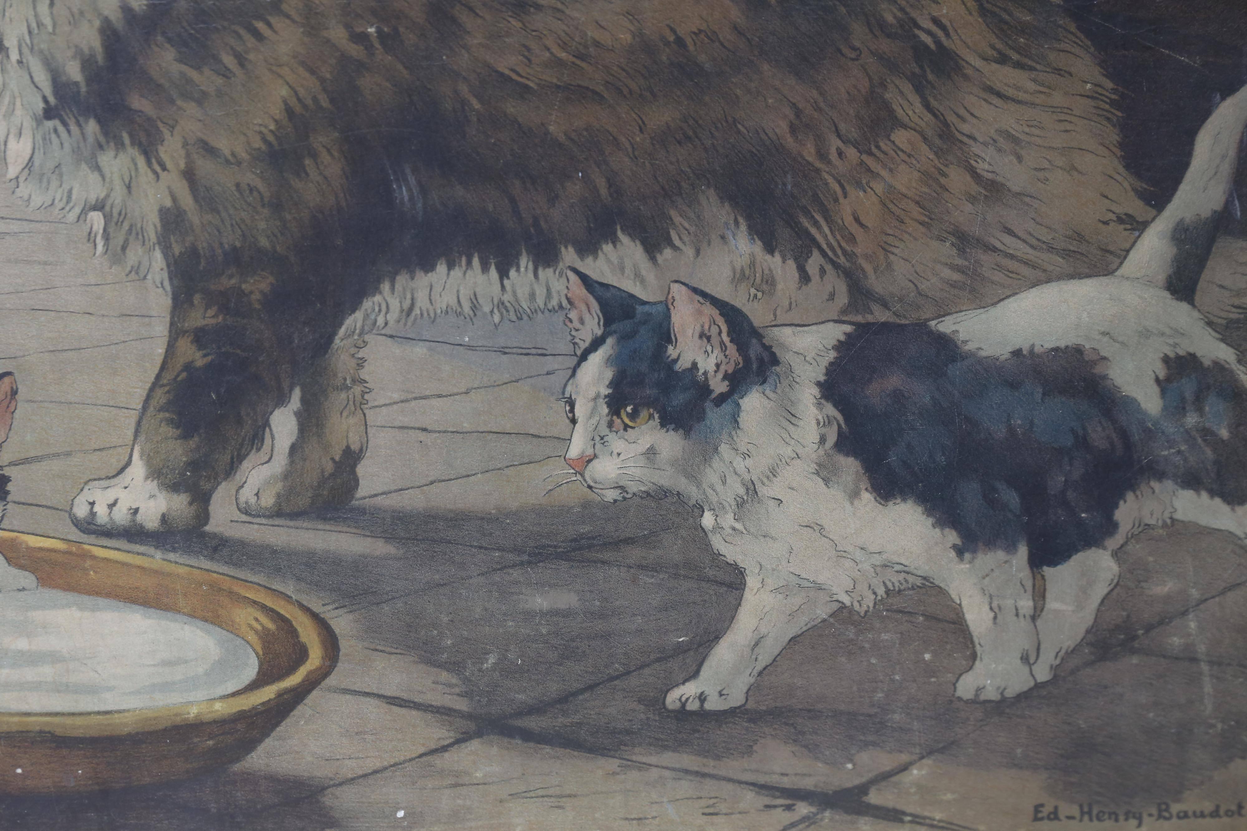 Educational Poster of Cats, Edouard Henry-Baudot, 1871-1953 3