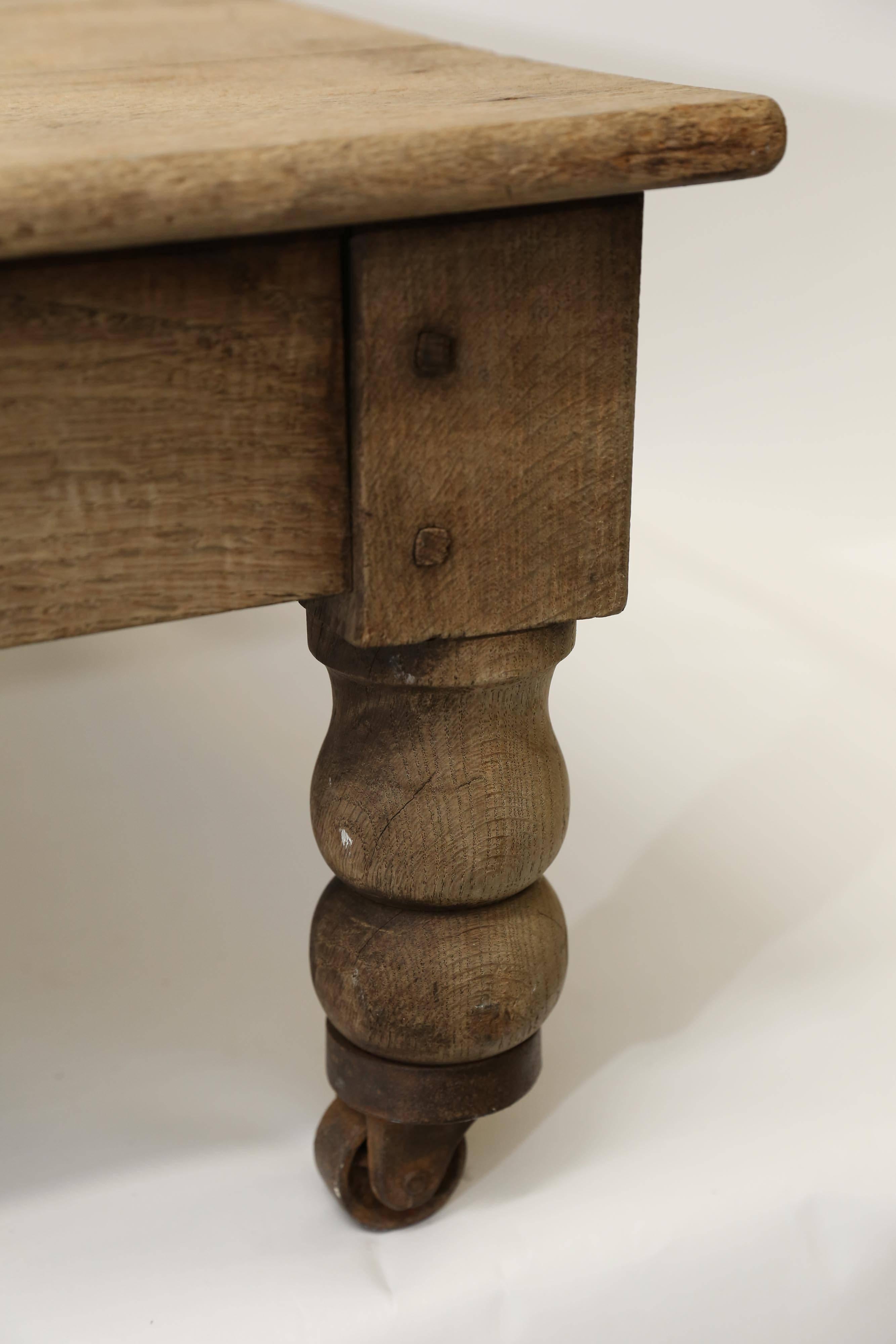 French Low Wood Table from France