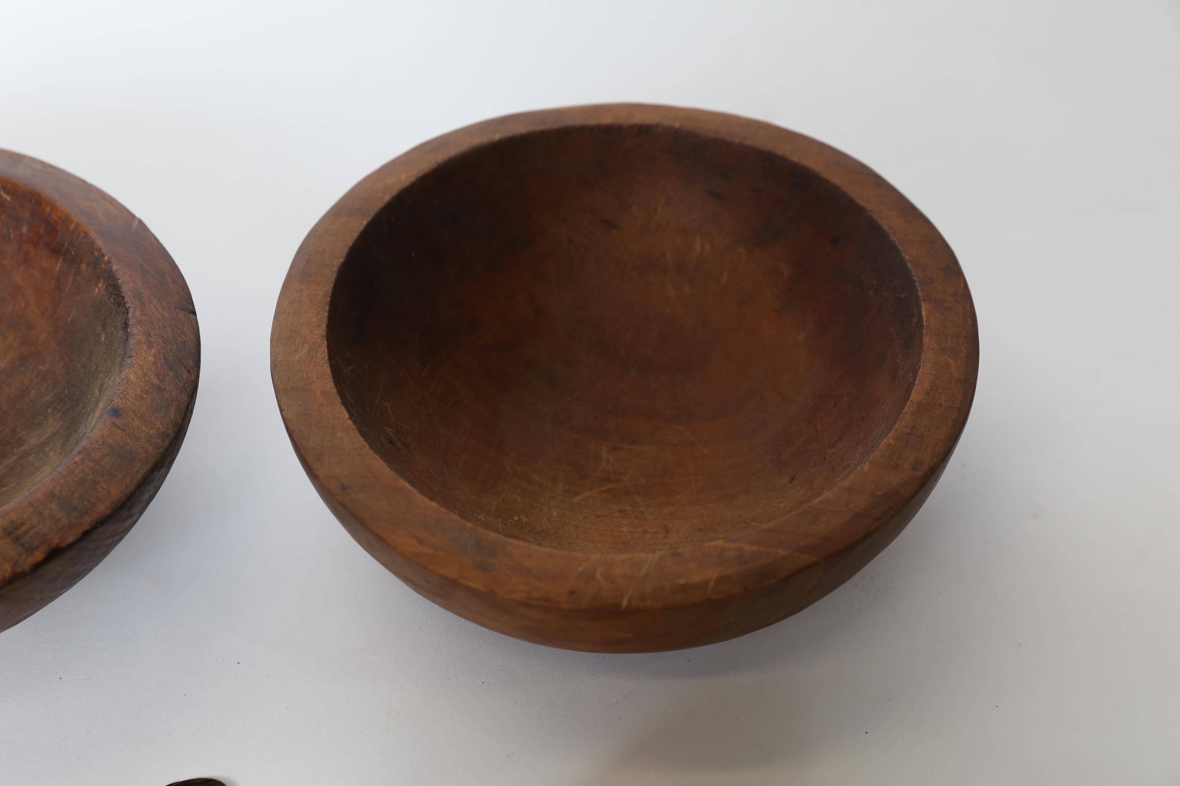 Turned French Herb Cutter and Olivewood Bowl