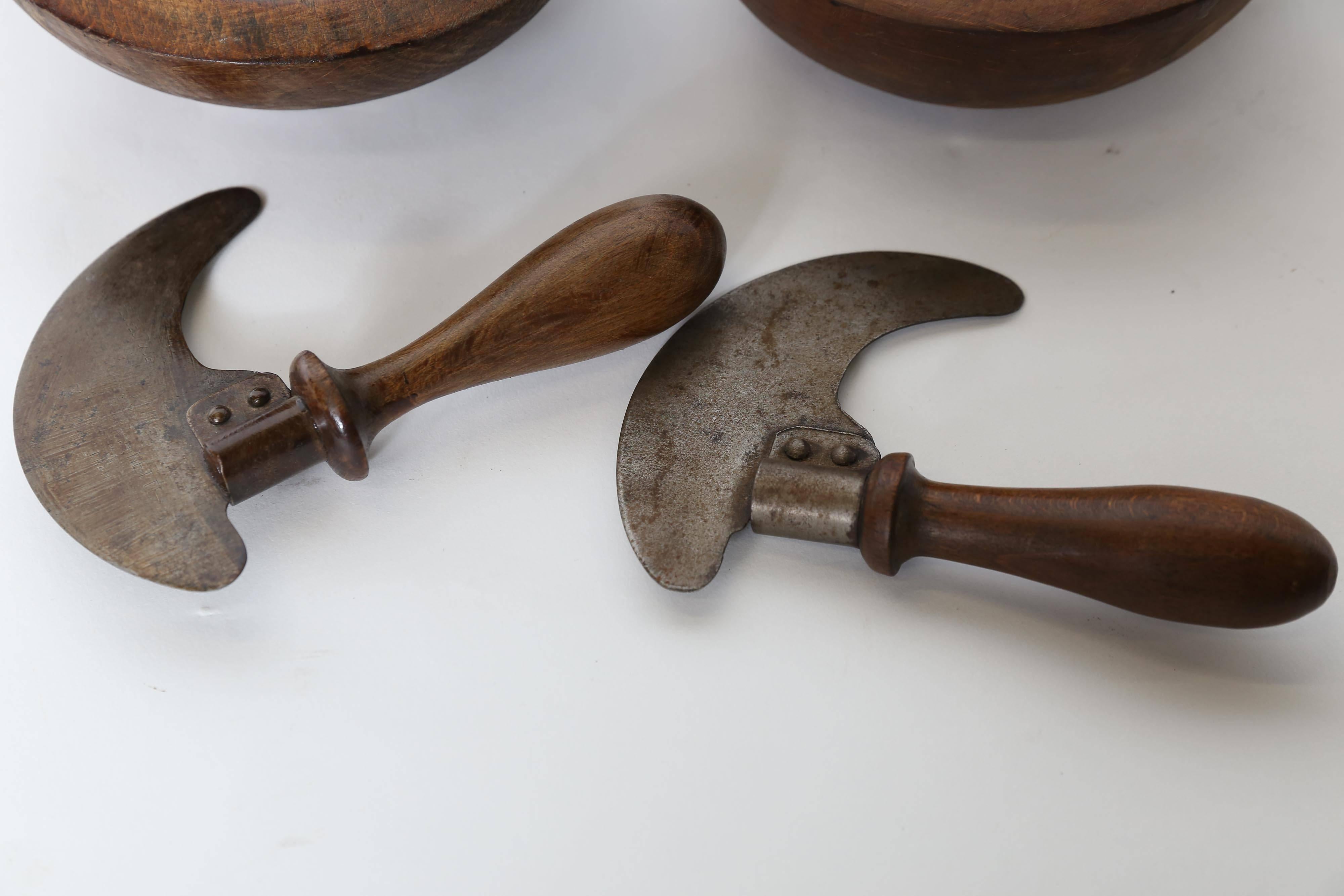 French Herb Cutter and Olivewood Bowl 1