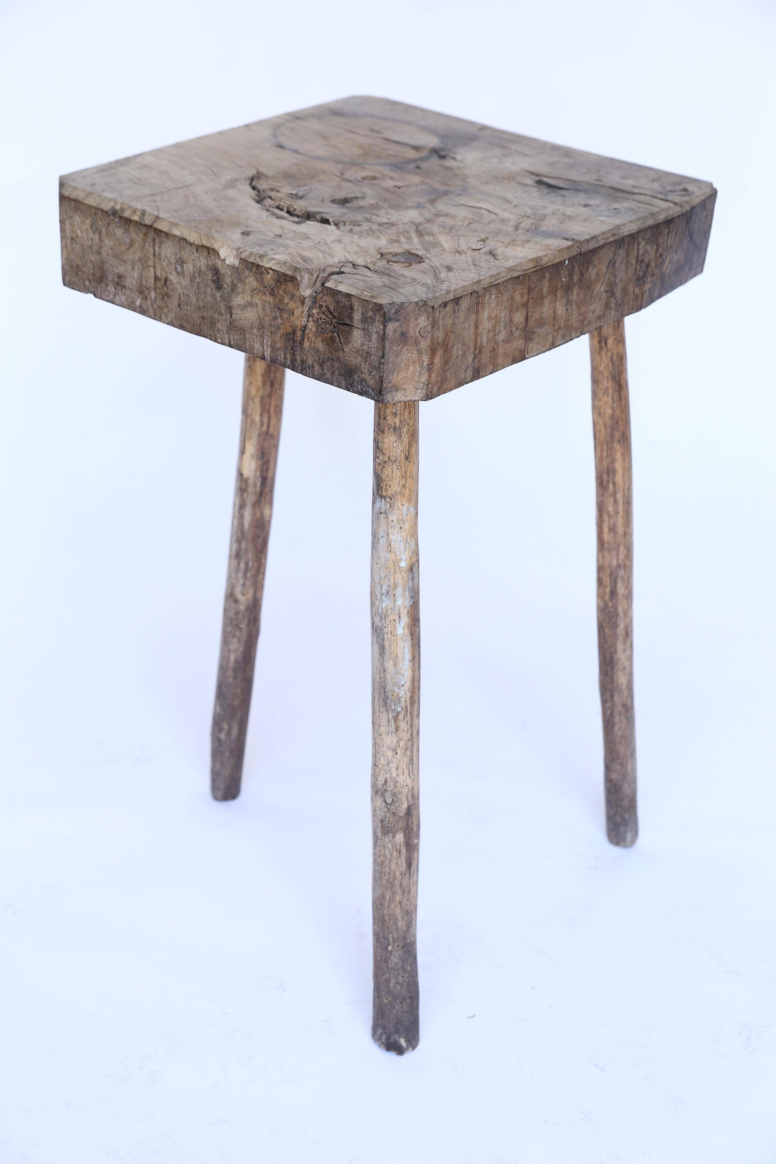 French Rustic Three-Legged Table from France