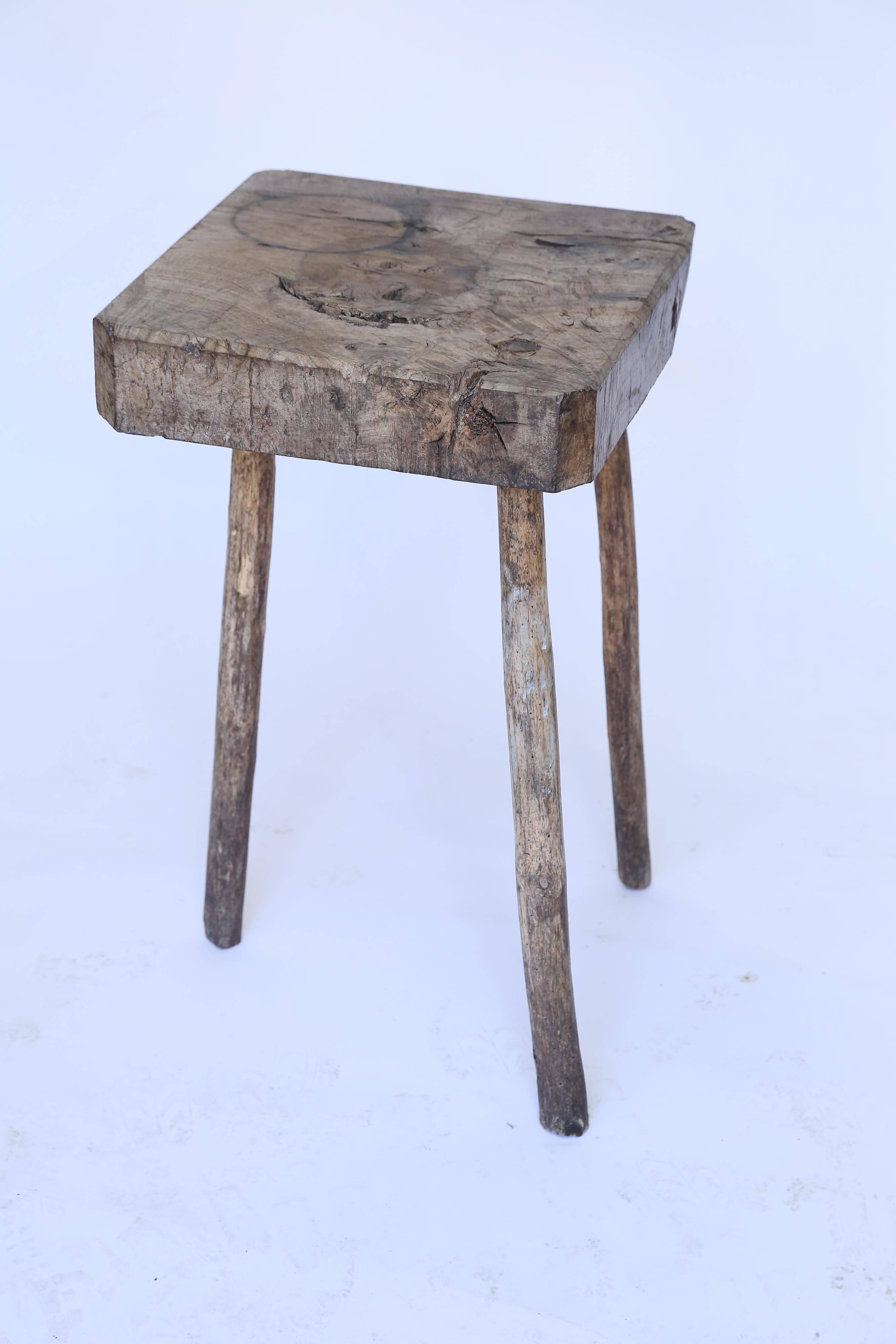 Rustic Three-Legged Table from France 1