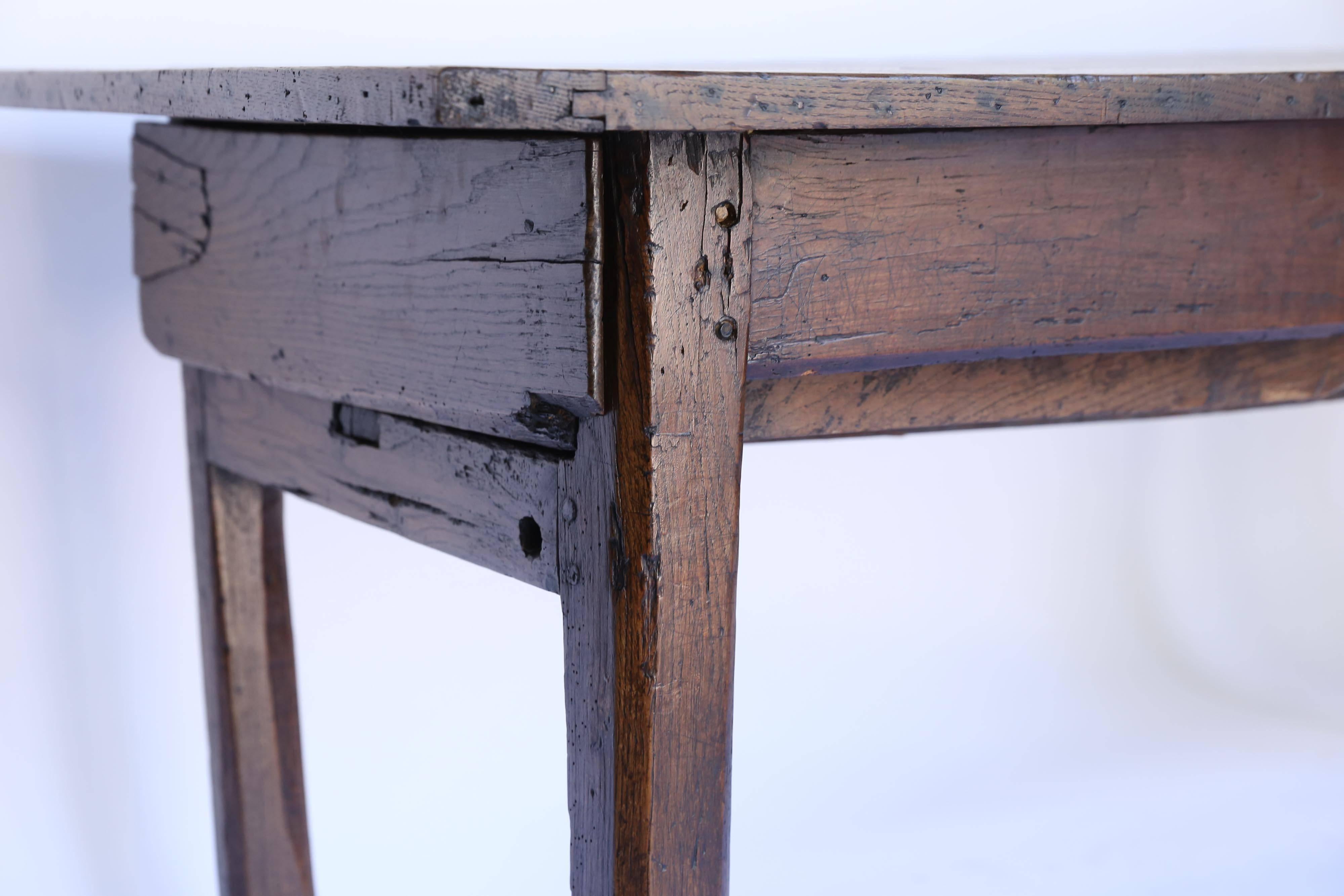 Antique French Farm Table with Two Drawers, Circa 1820 4