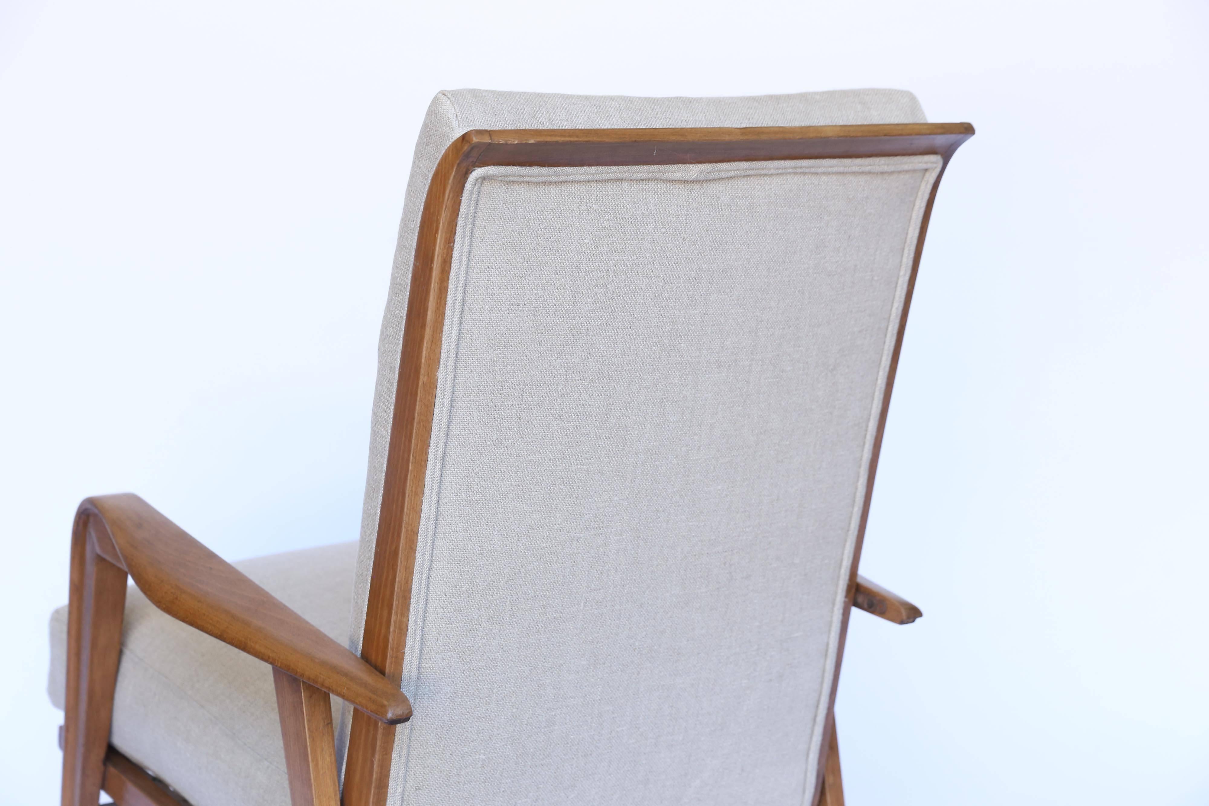 Pair of Milo Baughman Era Danish Modern Reclining Chairs 2