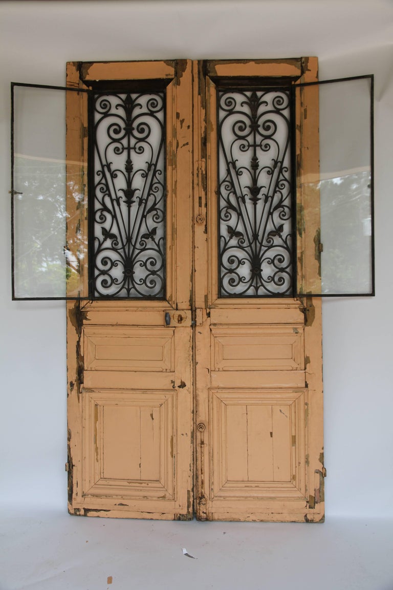 Antique French Doors With Iron And Glass Panels For Sale At 1stdibs Antique French Doors with Iron and Glass Panels For Sale 9 - Antique French Doors With Iron And Glass Panels For Sale At 1stdibs