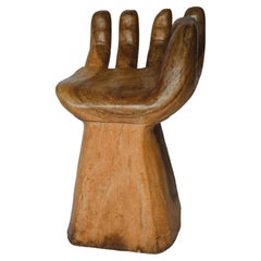 1960's Wooden Carved Hand Chair