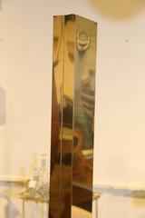 Brass Monolith Torchiere Floor Lamp by Casella