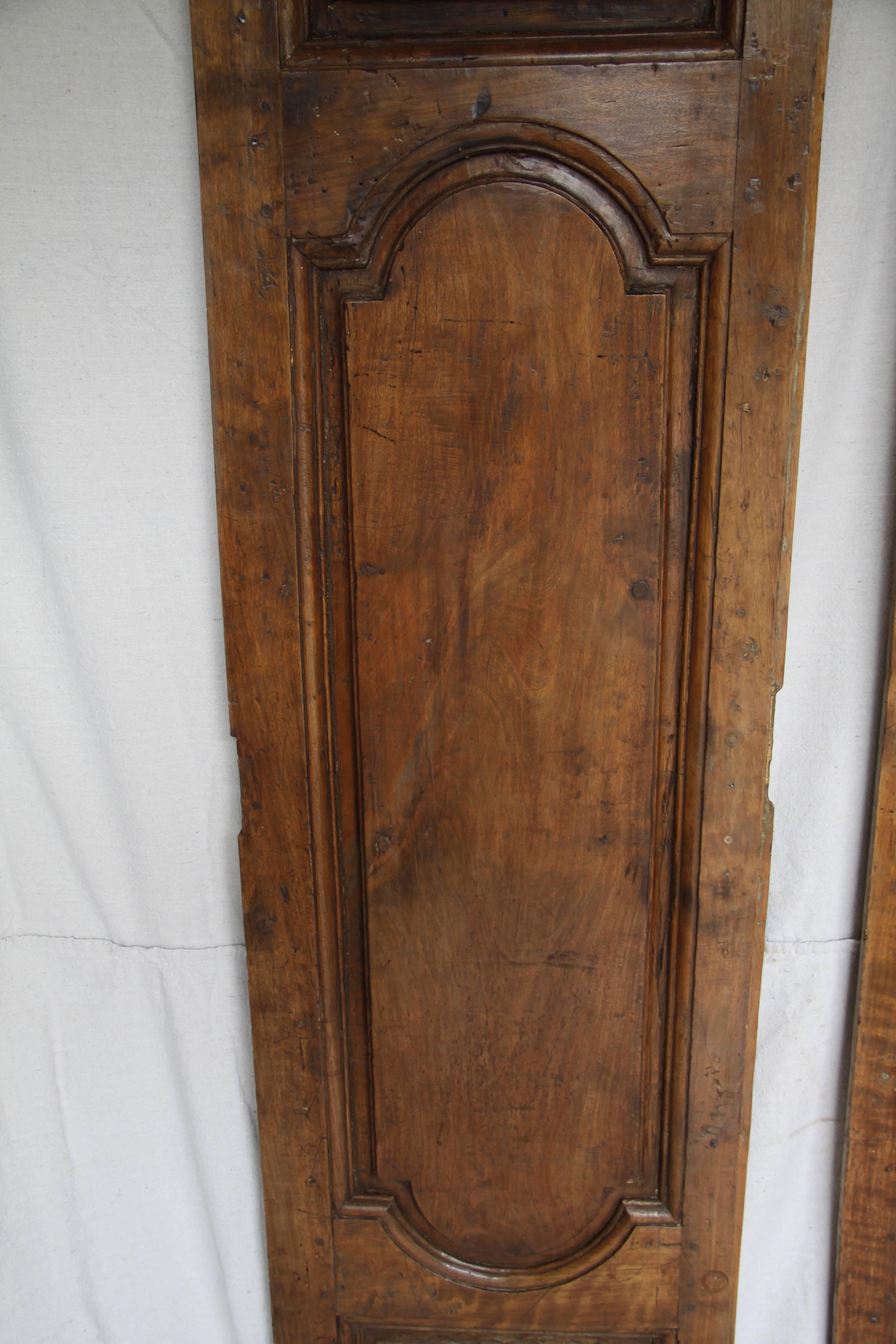 Pair of Louis XIV Walnut Doors In Good Condition In Houston, TX