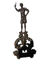Bronze Figural Andirons Renaissance Style, 19th Century