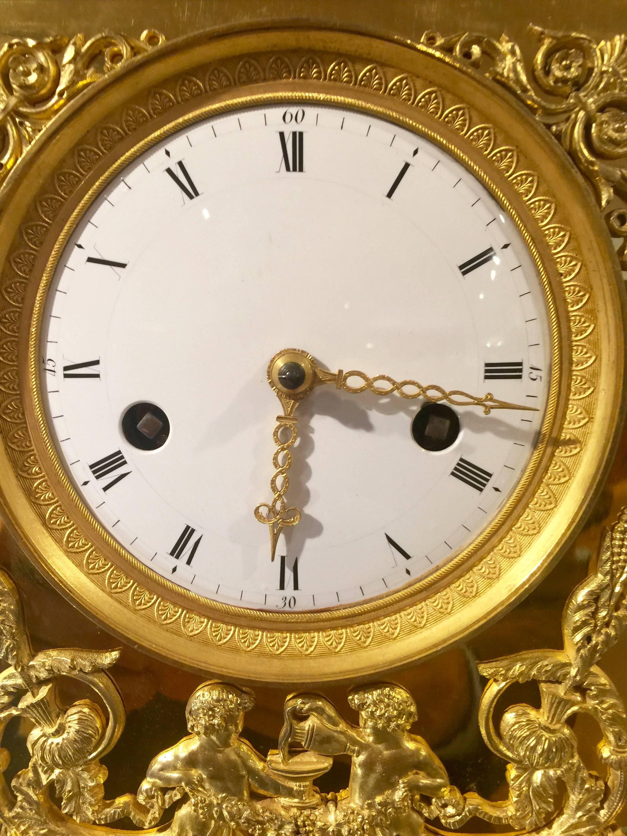 Early 19th Century Empire French Mantel Clock, 1805 For Sale