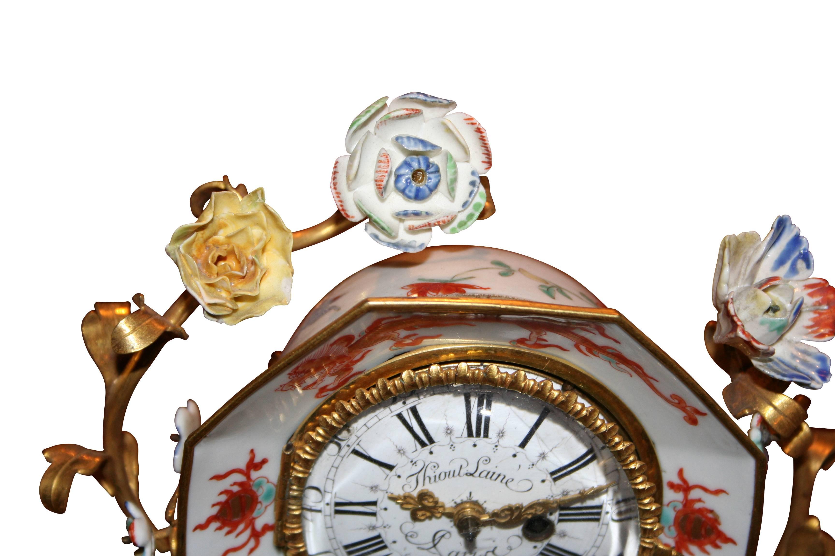 Mid-18th Century Porcelain Clock 