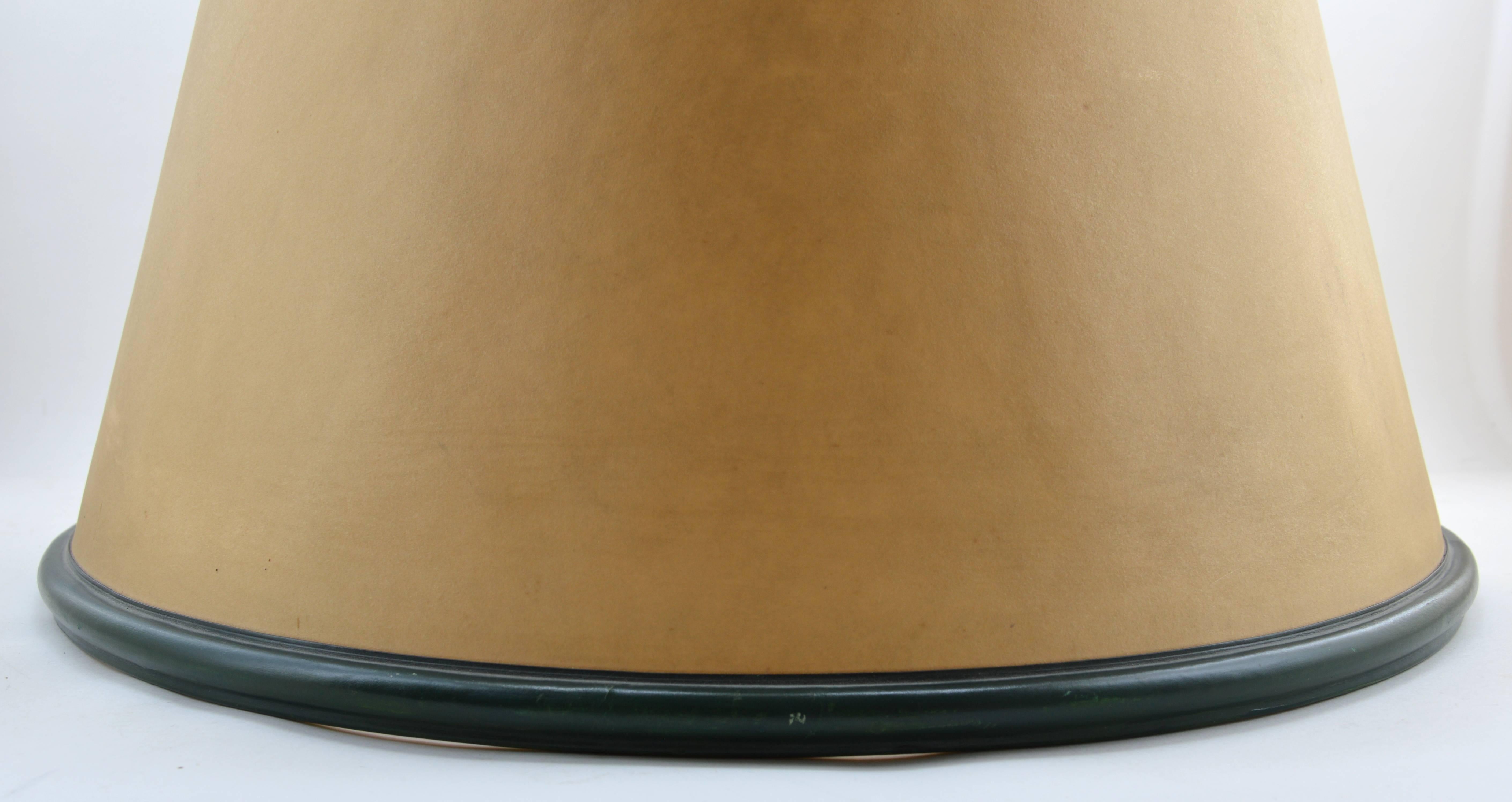 Jacques Adnet Large Leather Lamp, Late 1940s 3