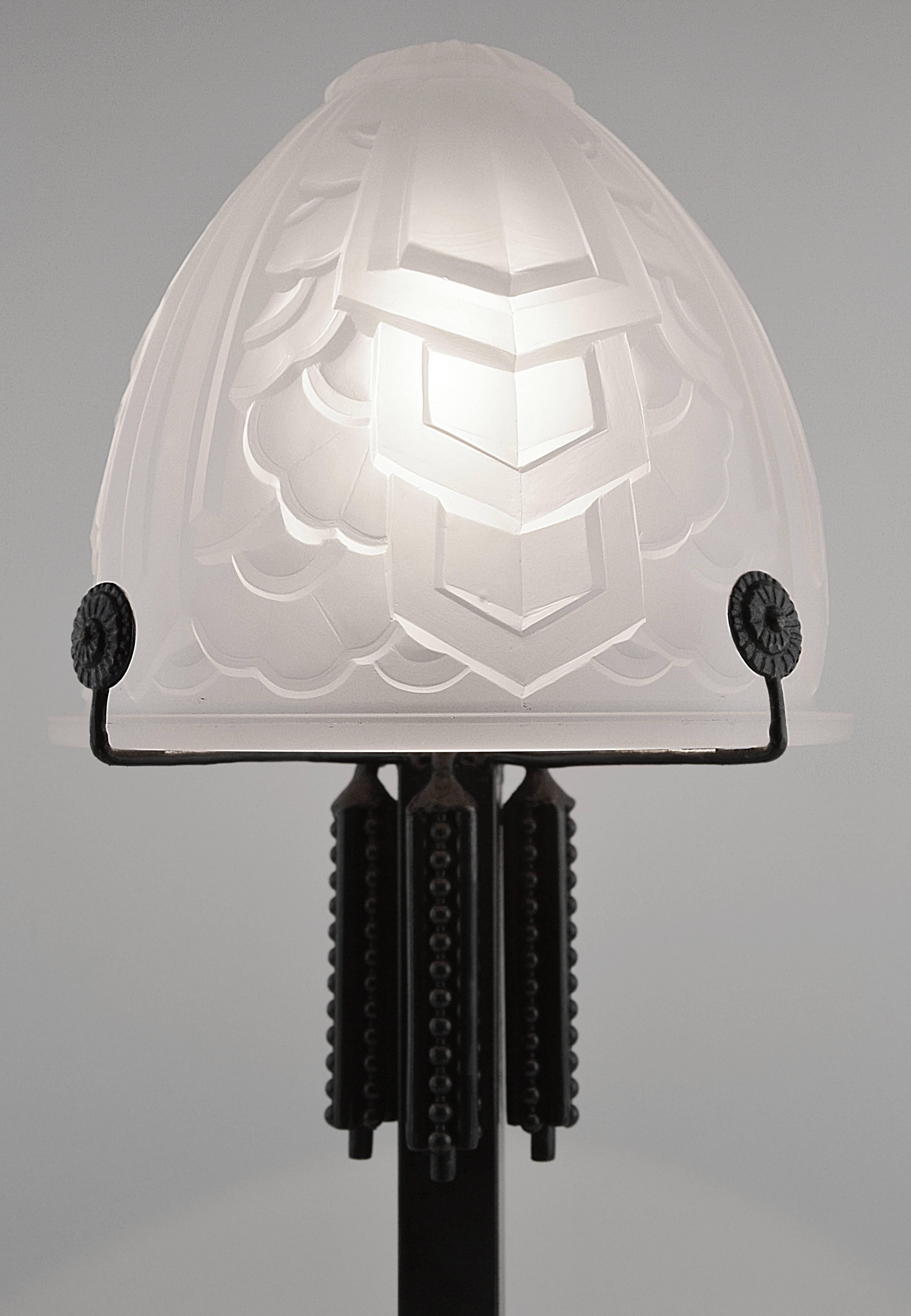 French Art Deco Table Lamp by Sevb and Fag, 1925 In Good Condition In Saint-Amans-des-Cots, FR