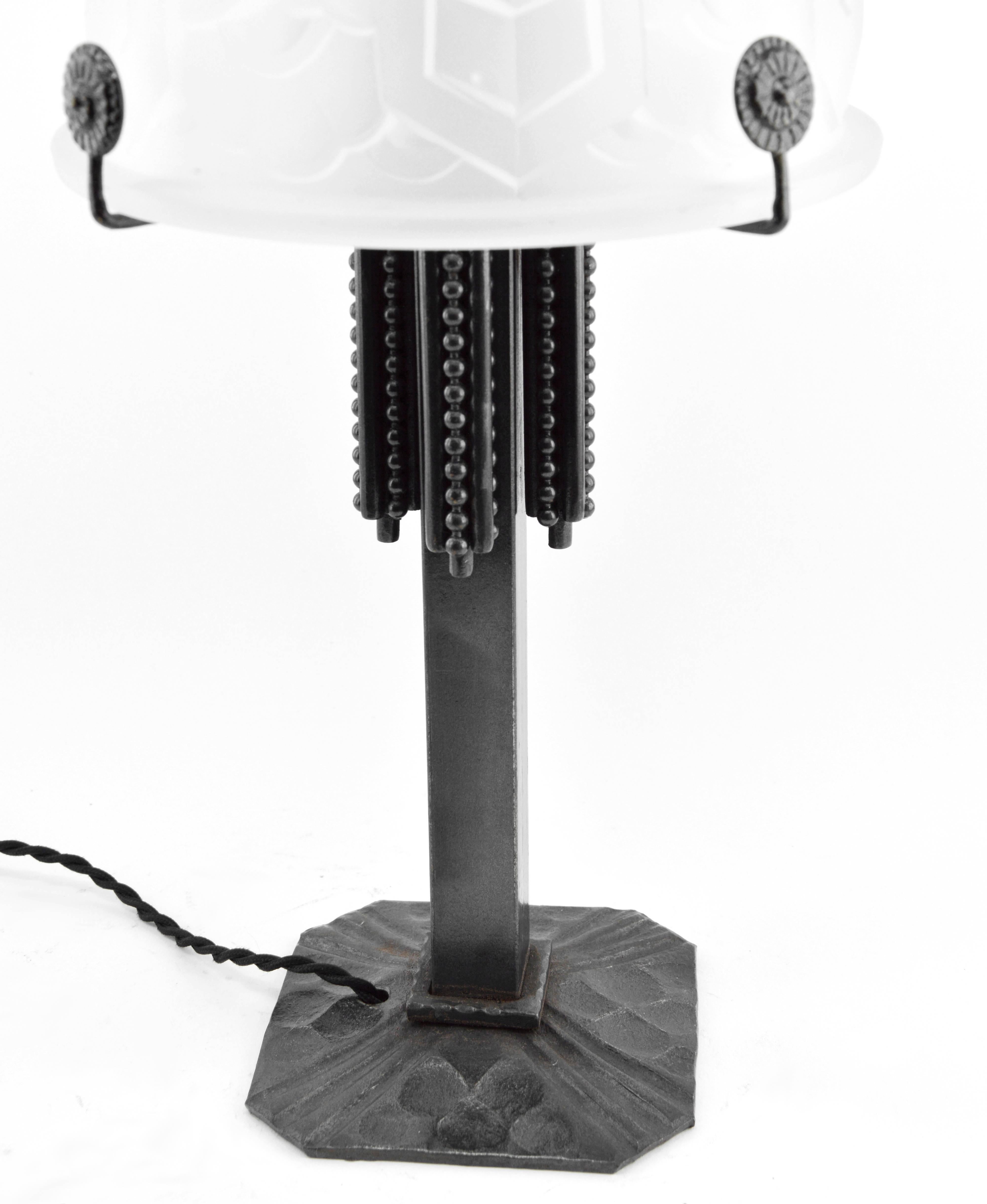 French Art Deco Table Lamp by Sevb and Fag, 1925 1