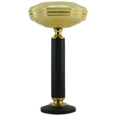 Vintage French Art Deco Desk Table Lamp in the Style of Jacques Adnet, 1940